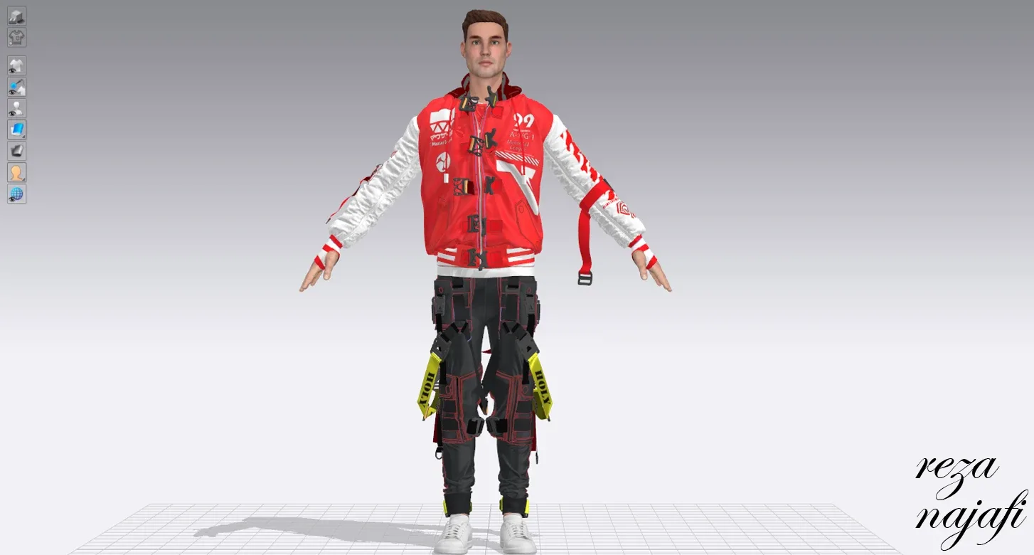 Jacket design M bomber m56 for marvelous designer