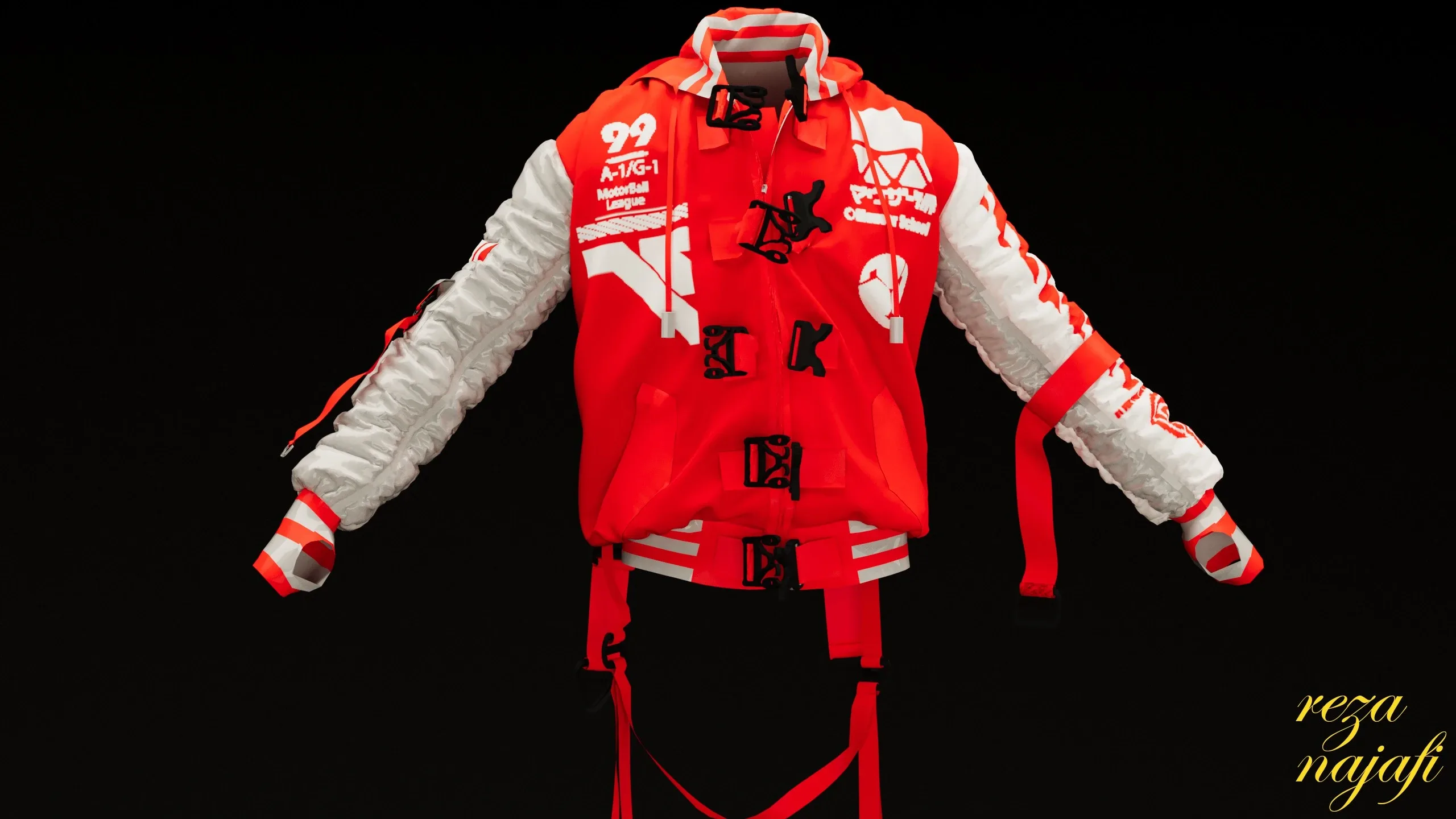 Jacket design M bomber m56 for marvelous designer