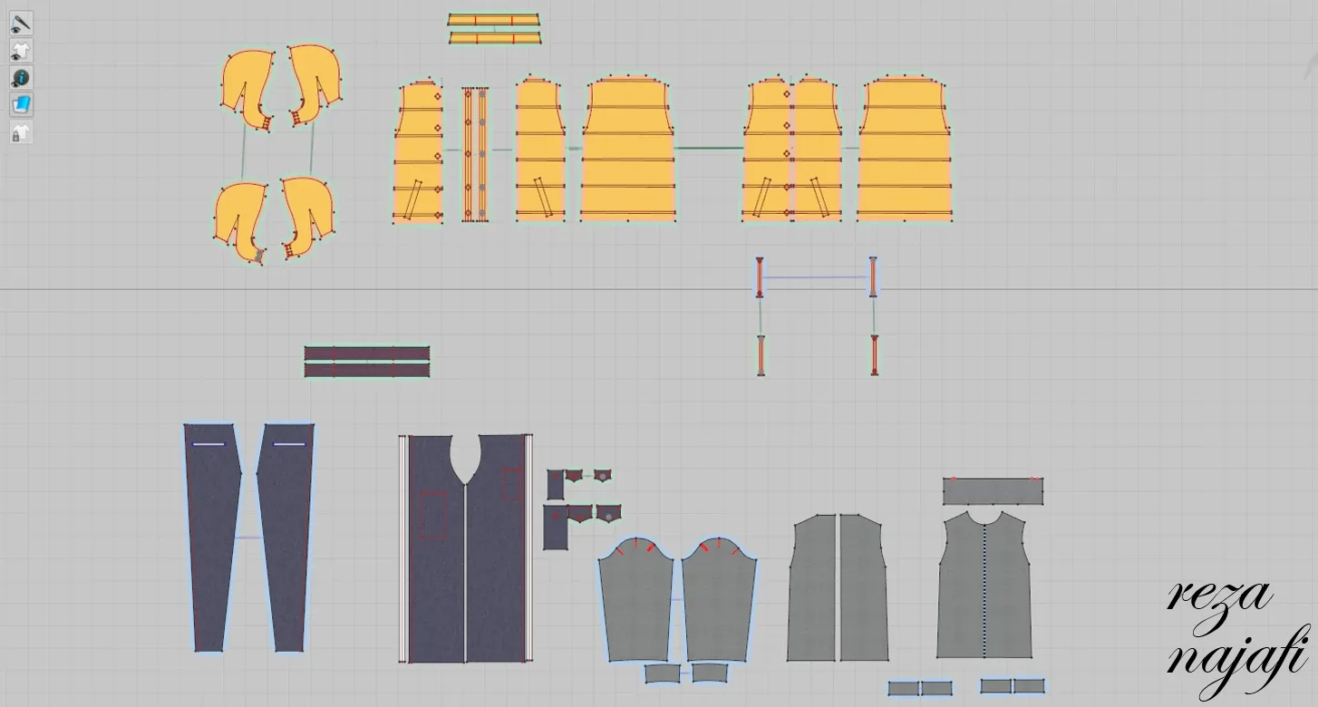 Vest jacket for marvelous designer