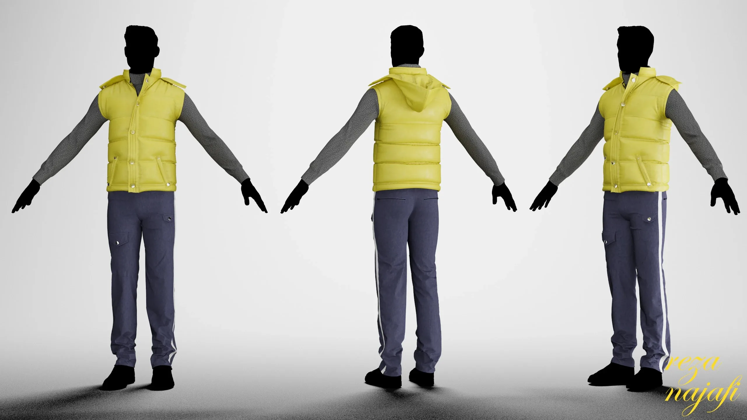 Vest jacket for marvelous designer