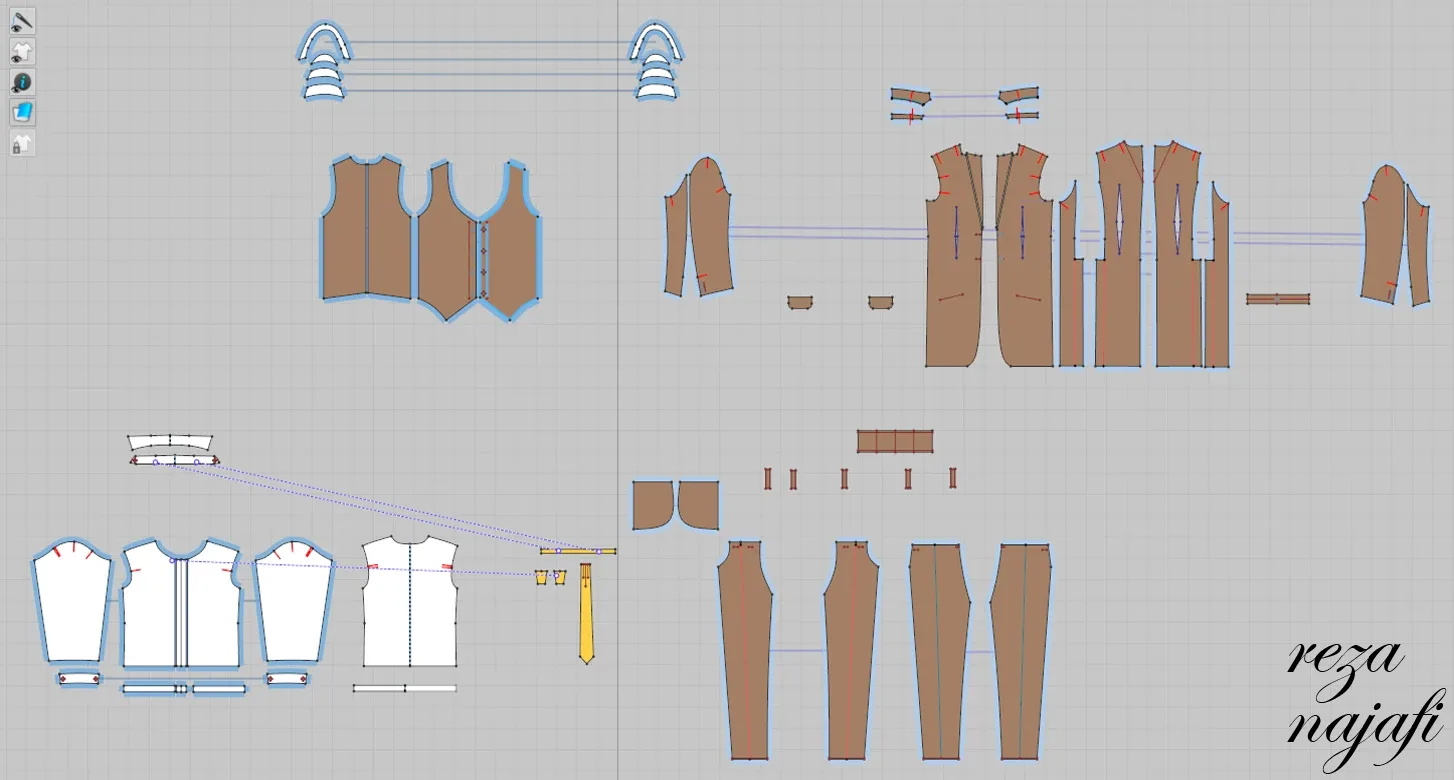 Men's long coat for marvelous designer