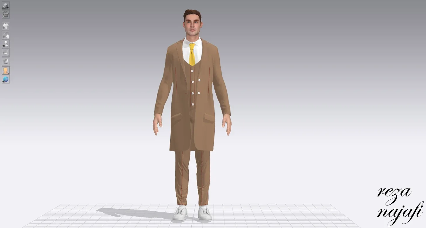 Men's long coat for marvelous designer