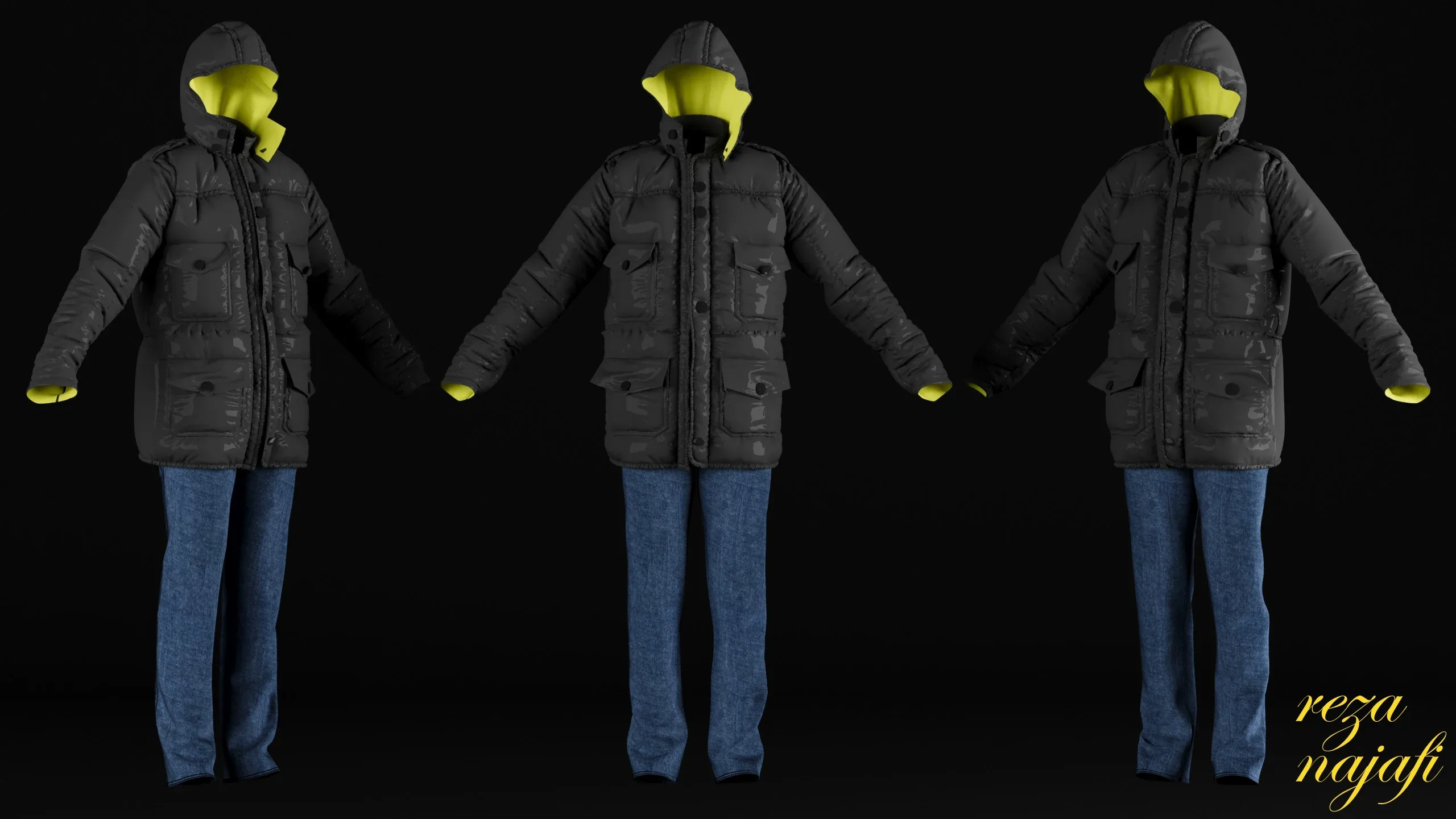 winter jacket for marvelous designer