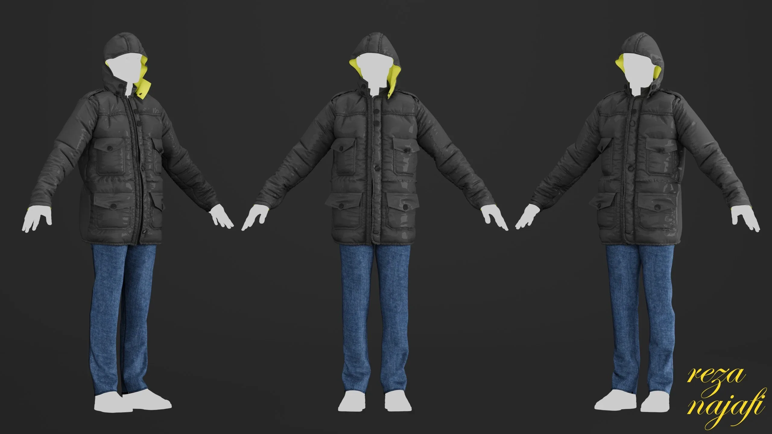 winter jacket for marvelous designer
