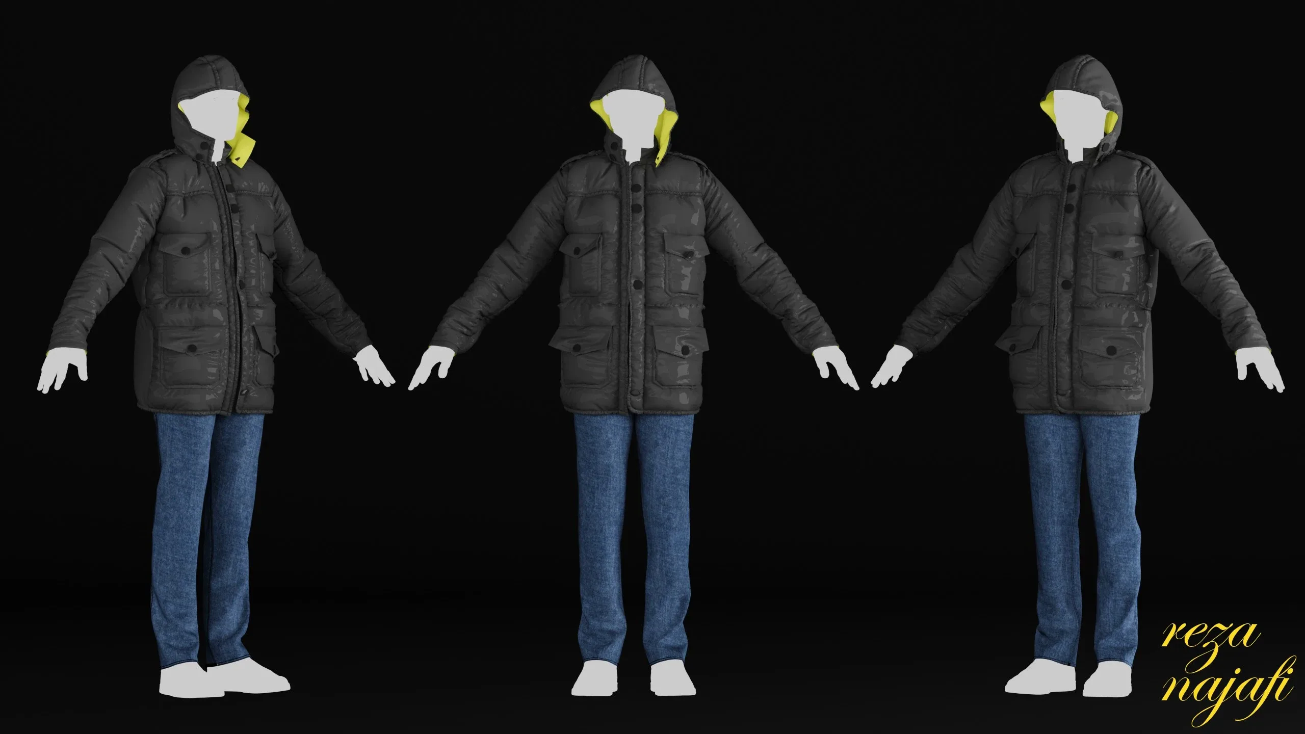 winter jacket for marvelous designer