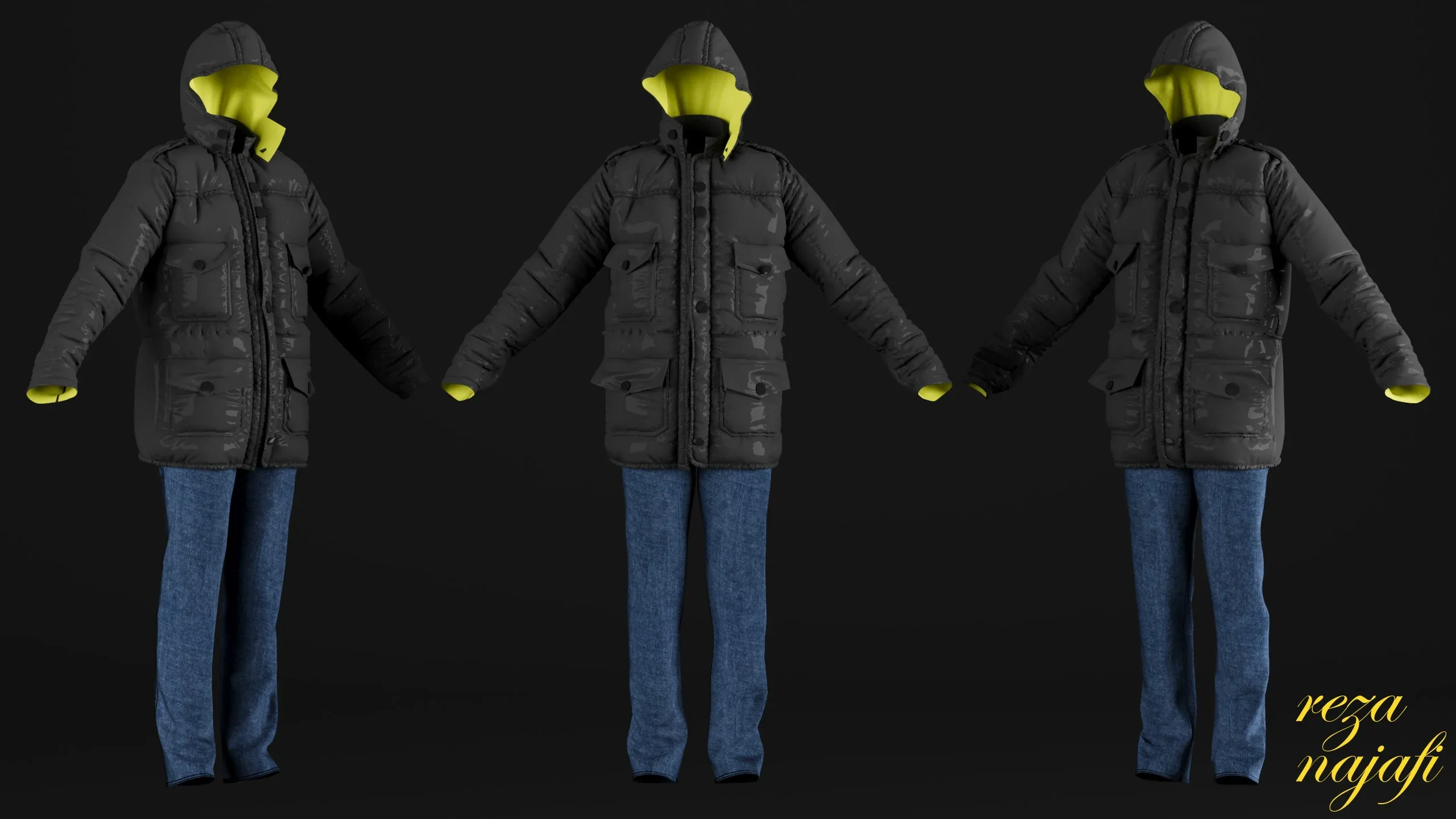 winter jacket for marvelous designer