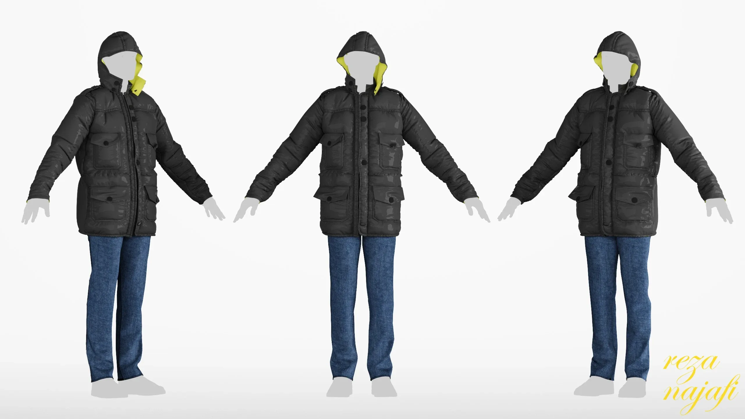 winter jacket for marvelous designer