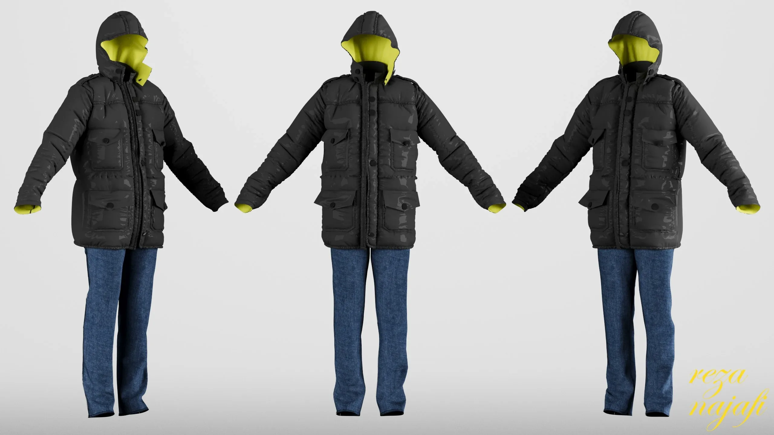 winter jacket for marvelous designer