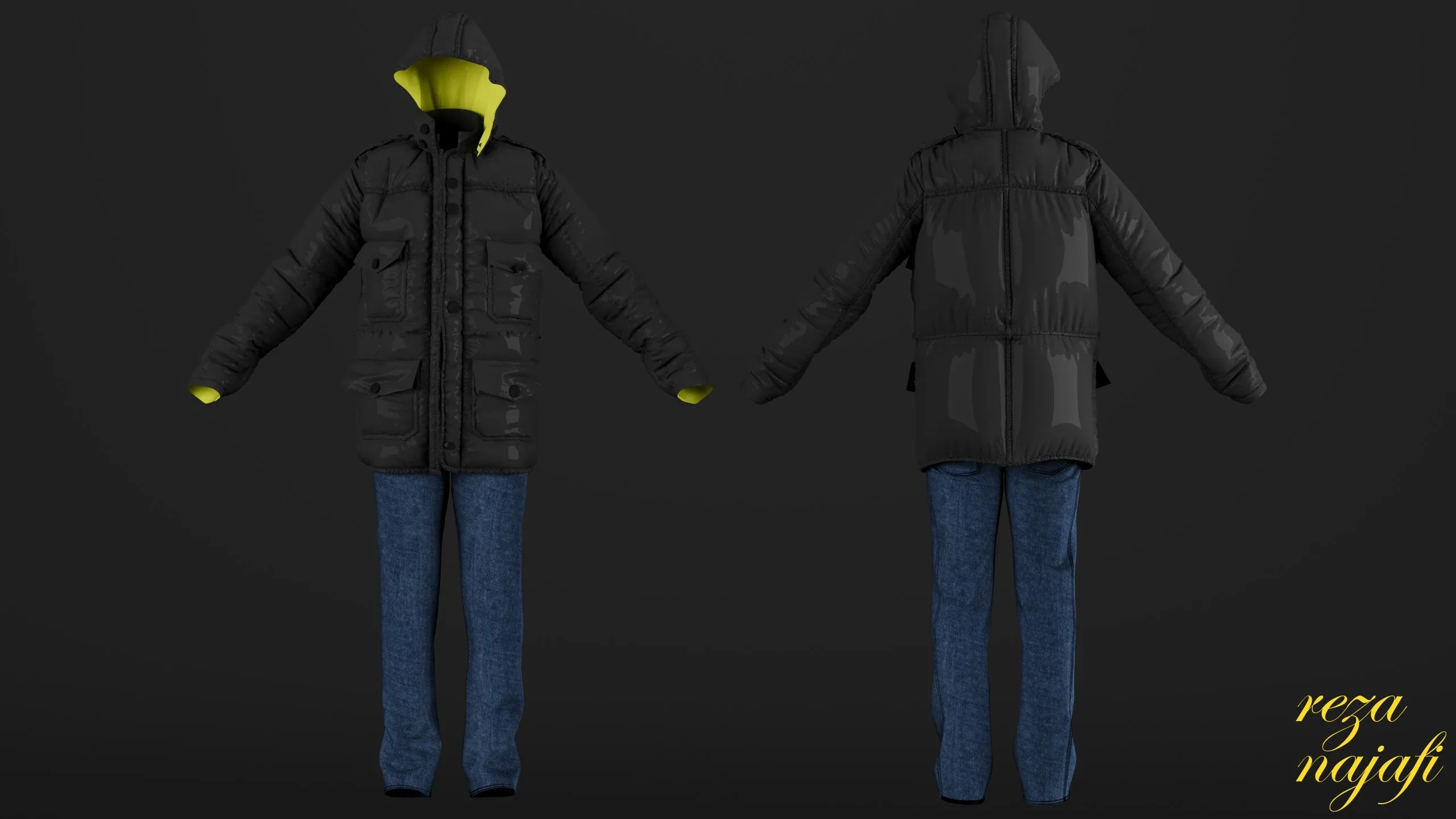 winter jacket for marvelous designer