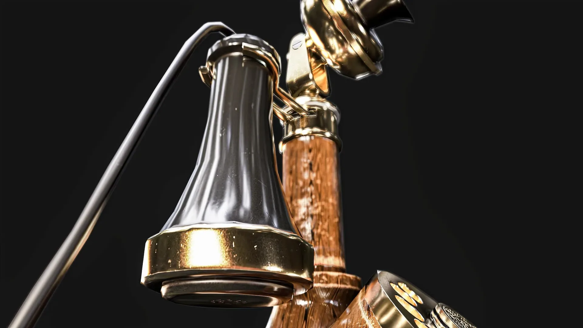 Candlestick Phone 3D Model Game Ready