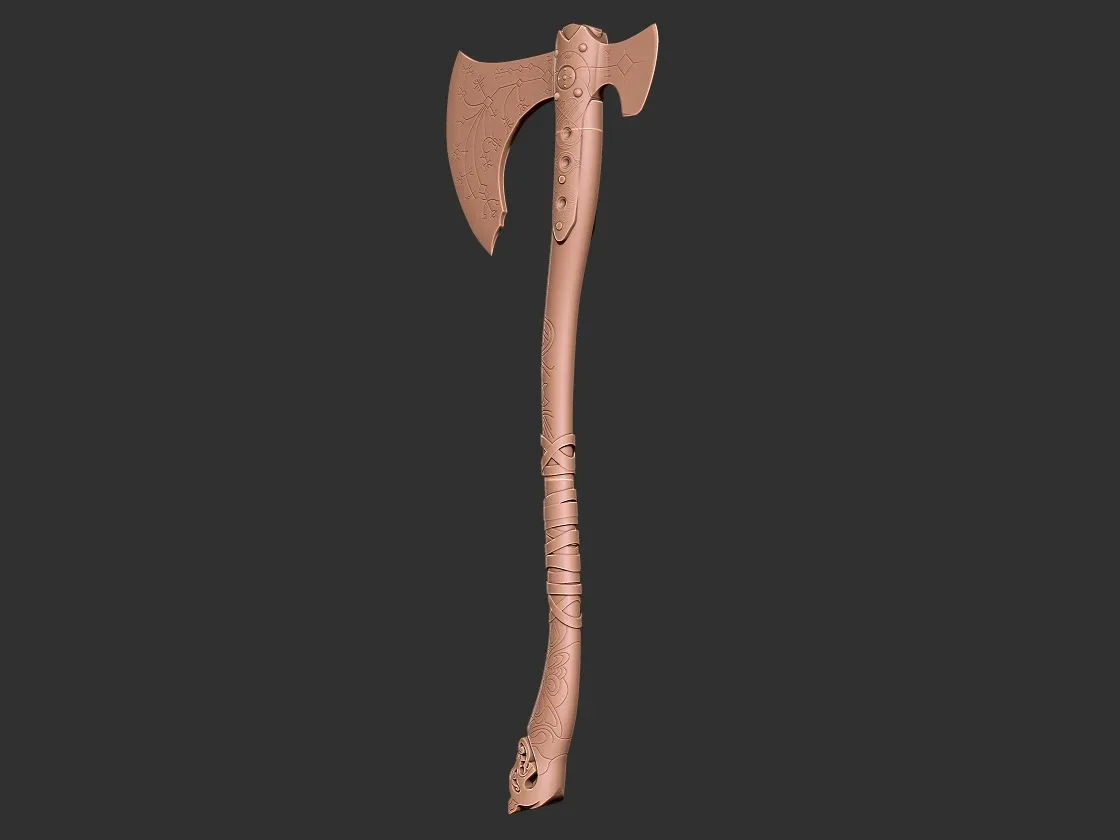 Leviathan Axe God of War 3D print model