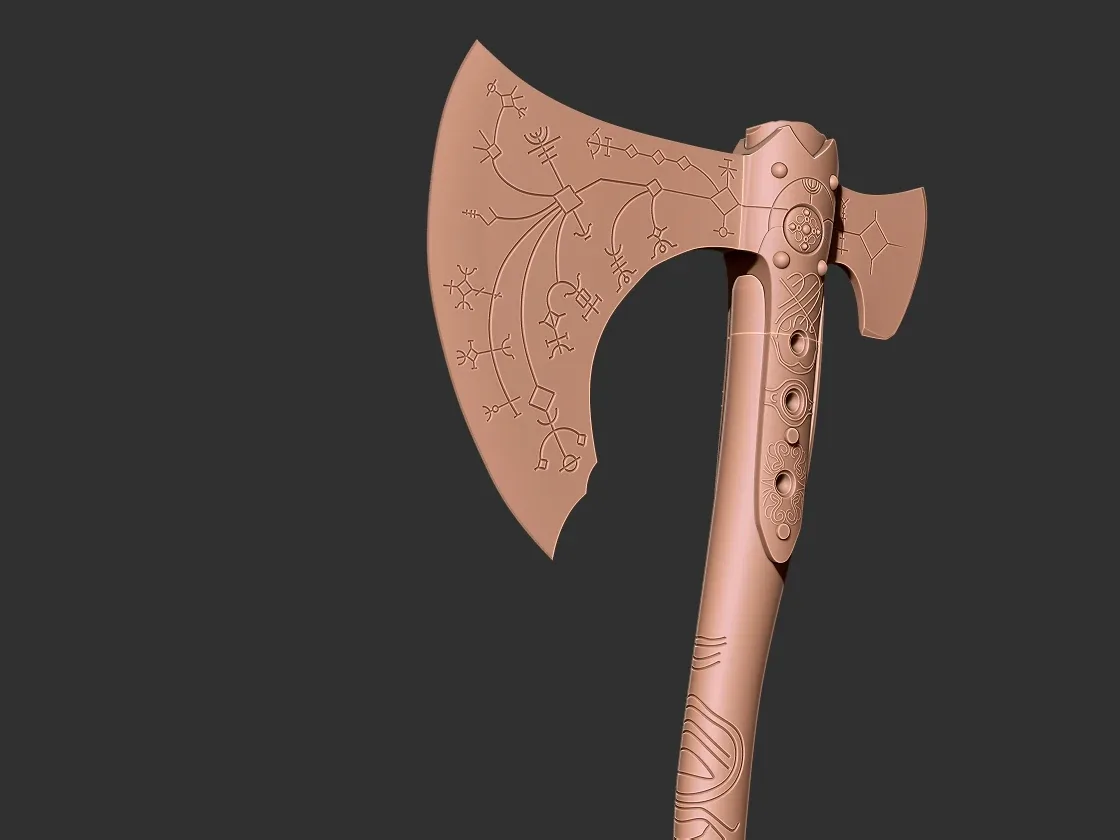 Leviathan Axe God of War 3D print model