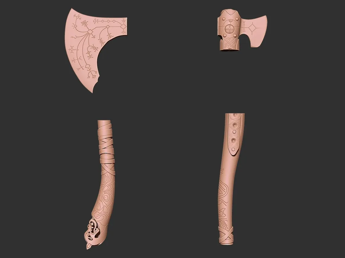 Leviathan Axe God of War 3D print model