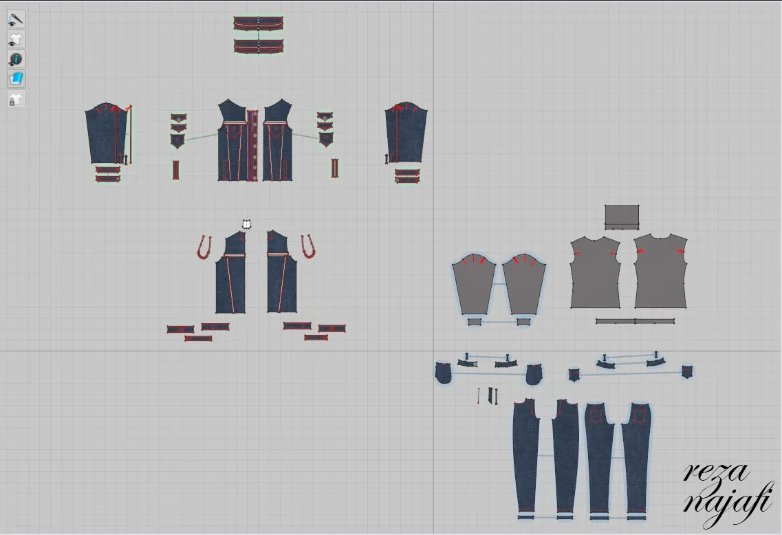 Pants and vest Jeans for marvelous designer