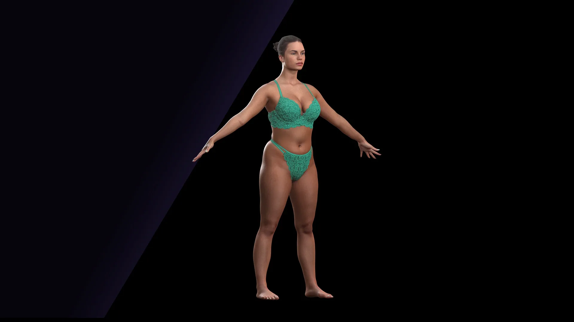 Cleaned A Pose Scan | 3D Model Reeta Underwear