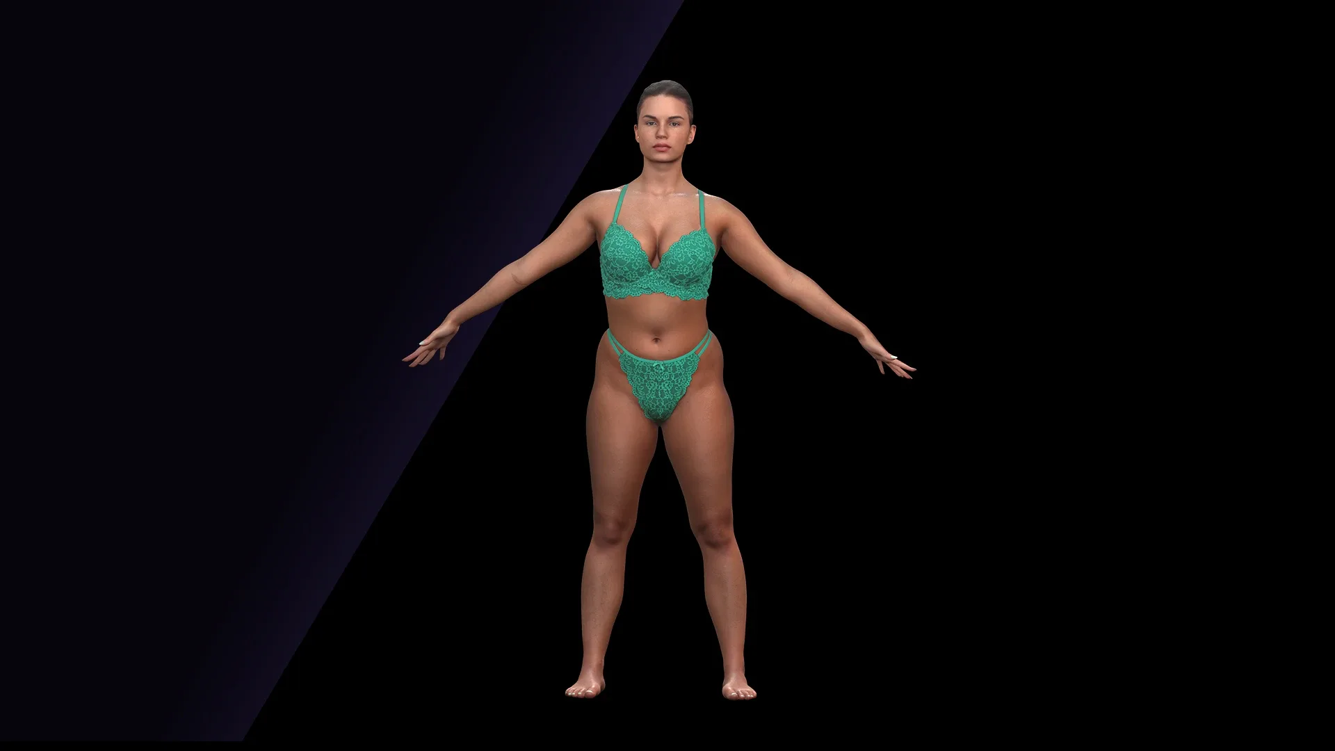 Cleaned A Pose Scan | 3D Model Reeta Underwear