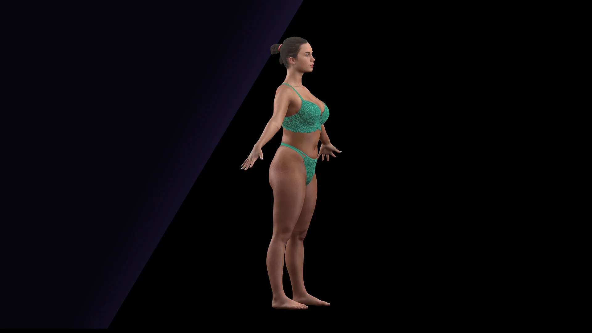 Cleaned A Pose Scan | 3D Model Reeta Underwear