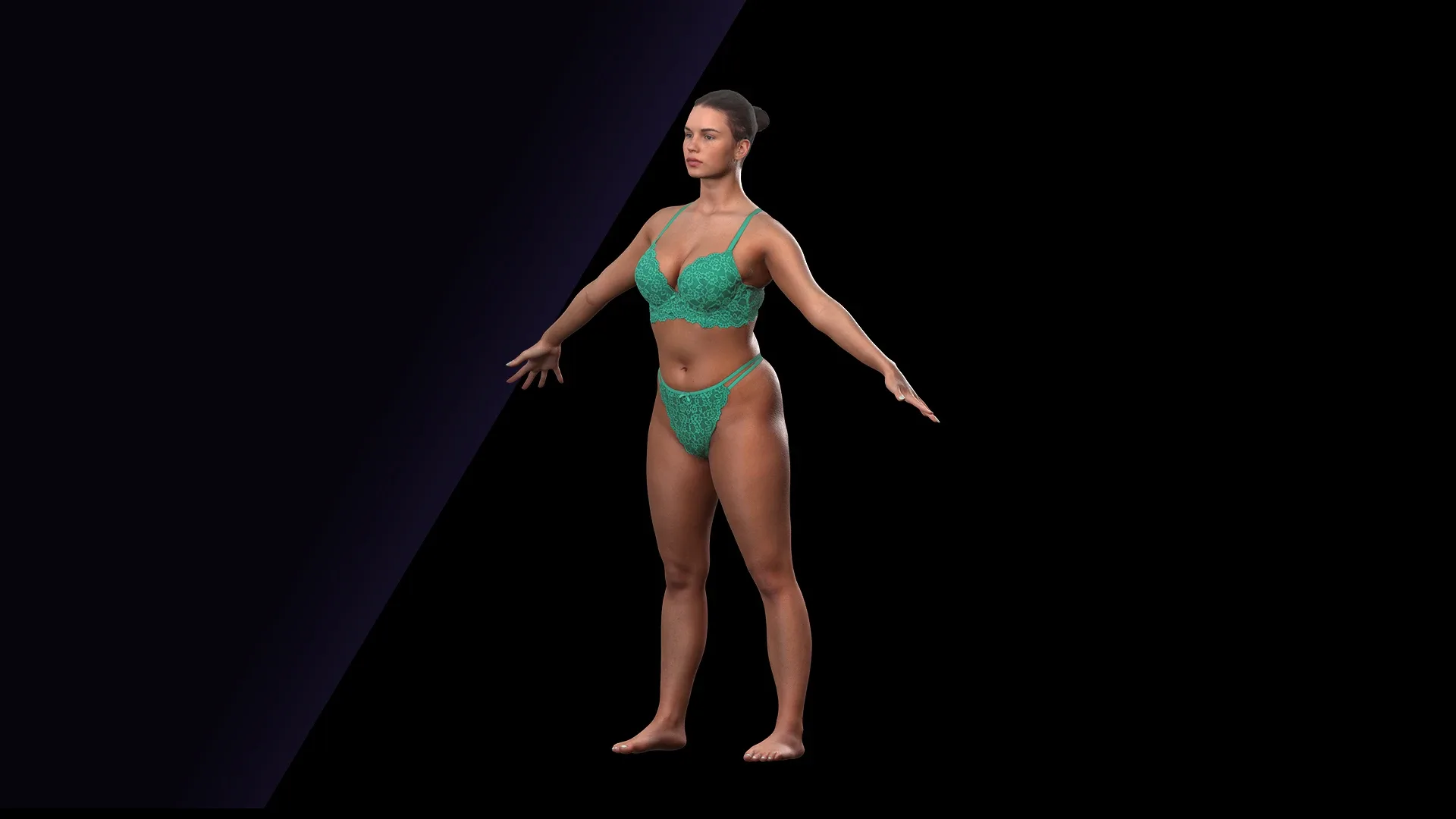 Cleaned A Pose Scan | 3D Model Reeta Underwear