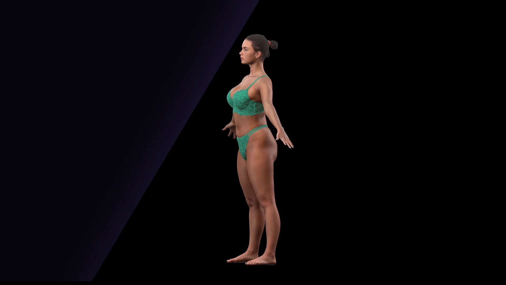 Cleaned A Pose Scan | 3D Model Reeta Underwear