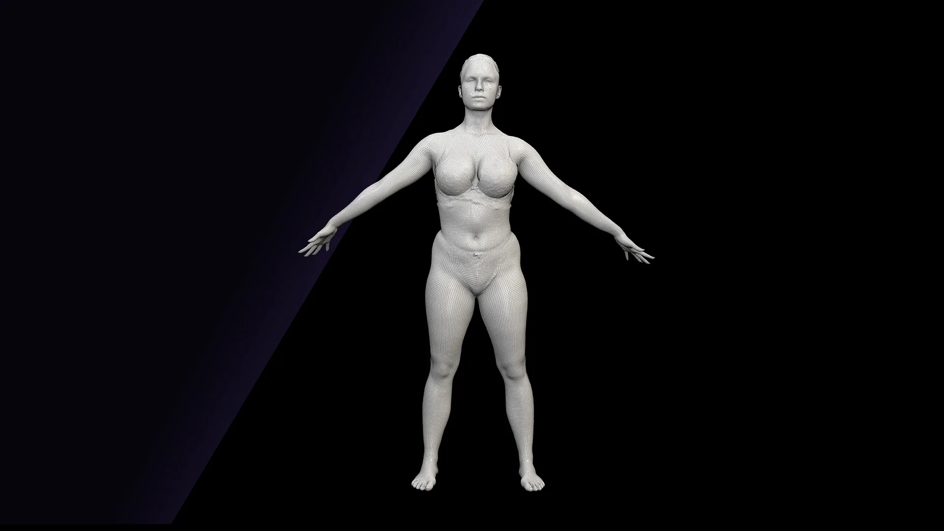 Cleaned A Pose Scan | 3D Model Reeta Underwear