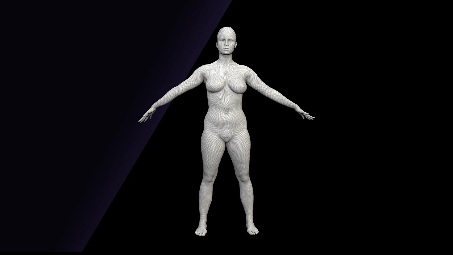 Cleaned A Pose Scan | 3D Model Reeta Nude