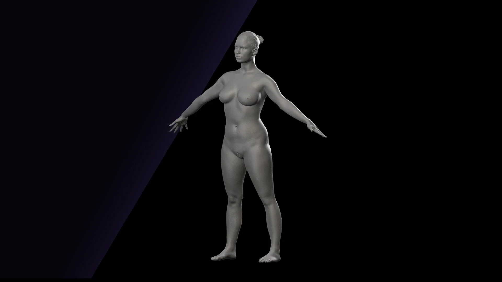 Cleaned A Pose Scan | 3D Model Reeta Nude