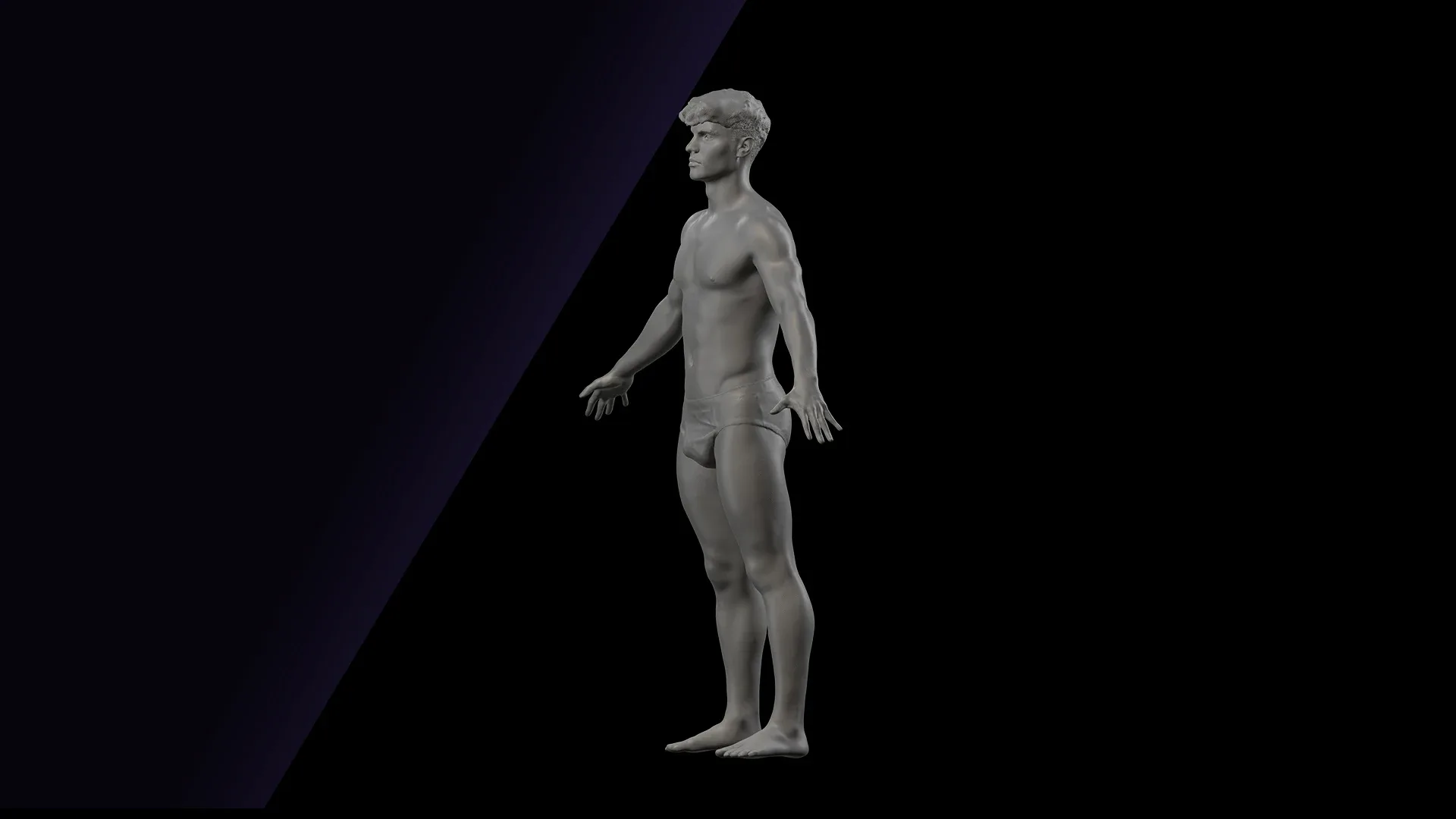 Cleaned A Pose Scan | 3D Model Darren Underwear