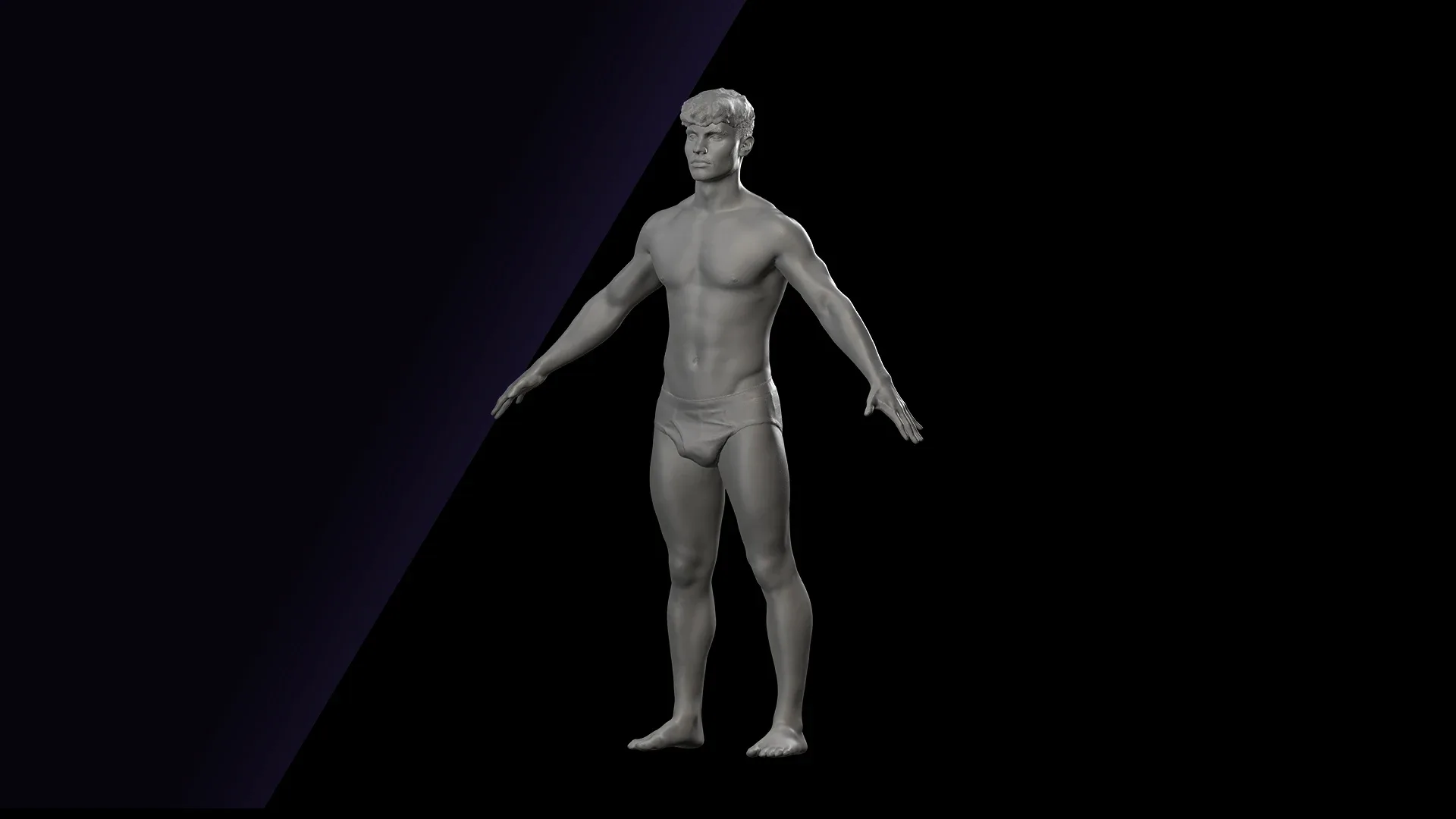 Cleaned A Pose Scan | 3D Model Darren Underwear