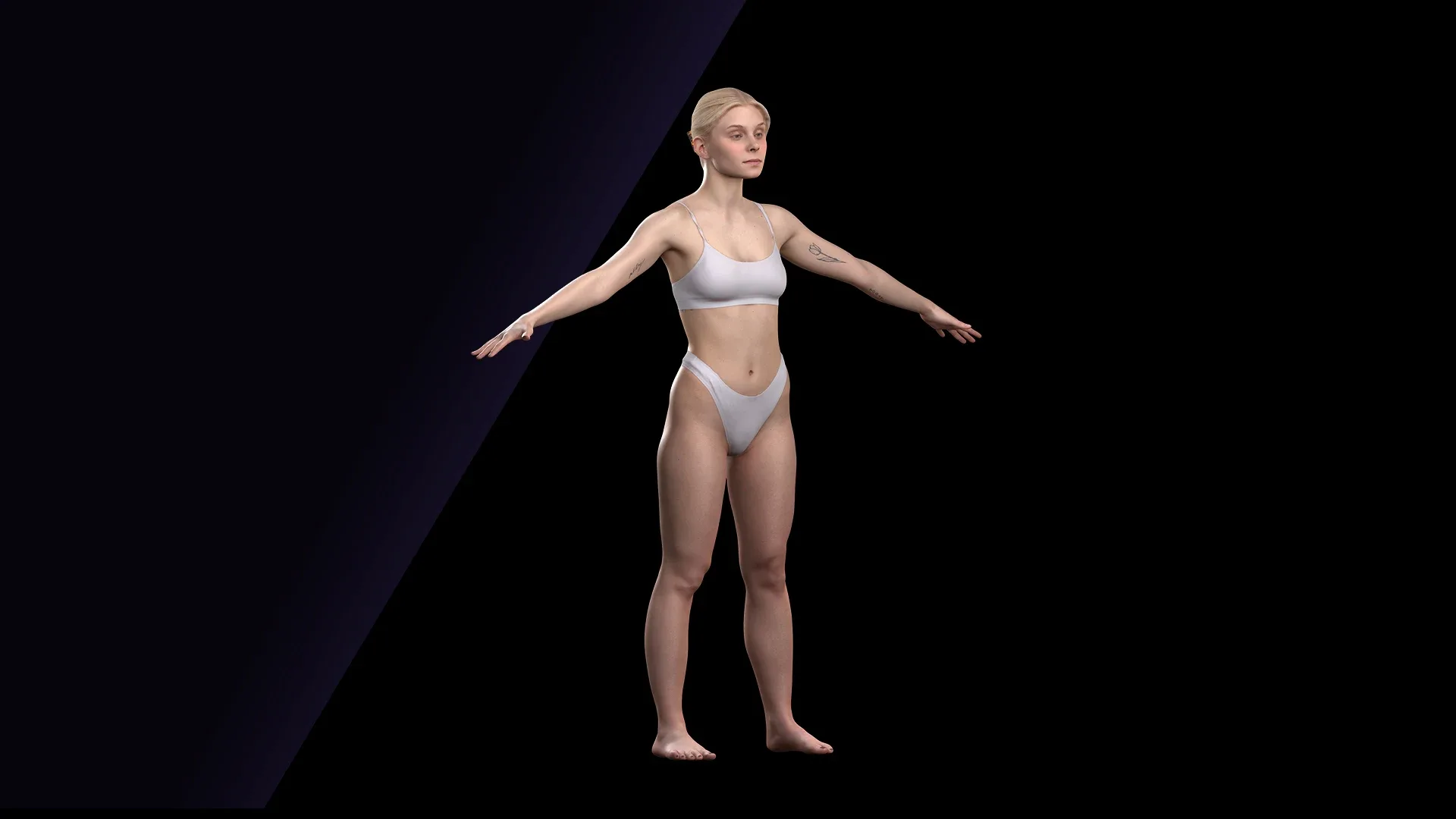 Cleaned A Pose Scan | 3D Model Unaisa Underwear