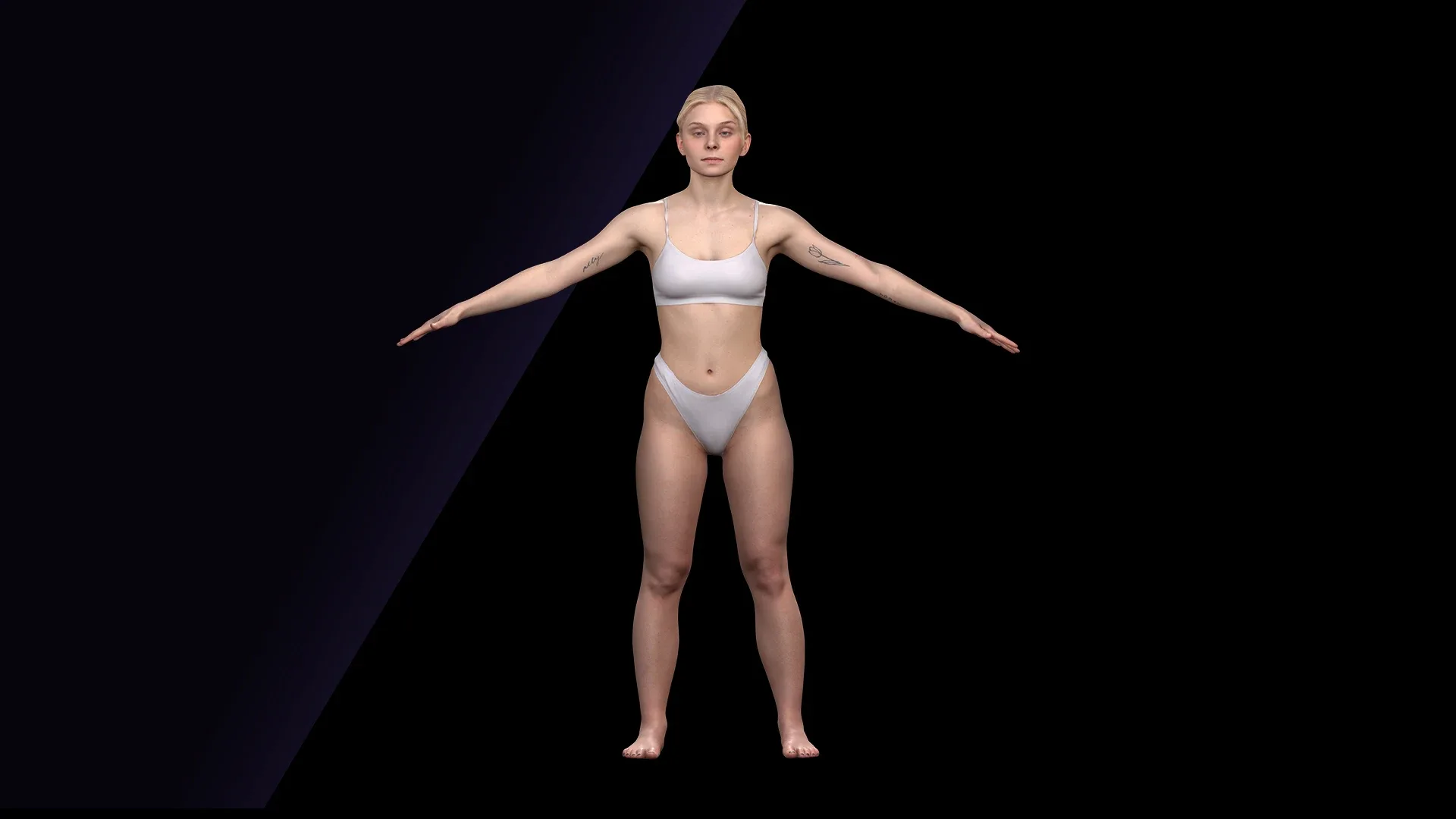 Cleaned A Pose Scan | 3D Model Unaisa Underwear