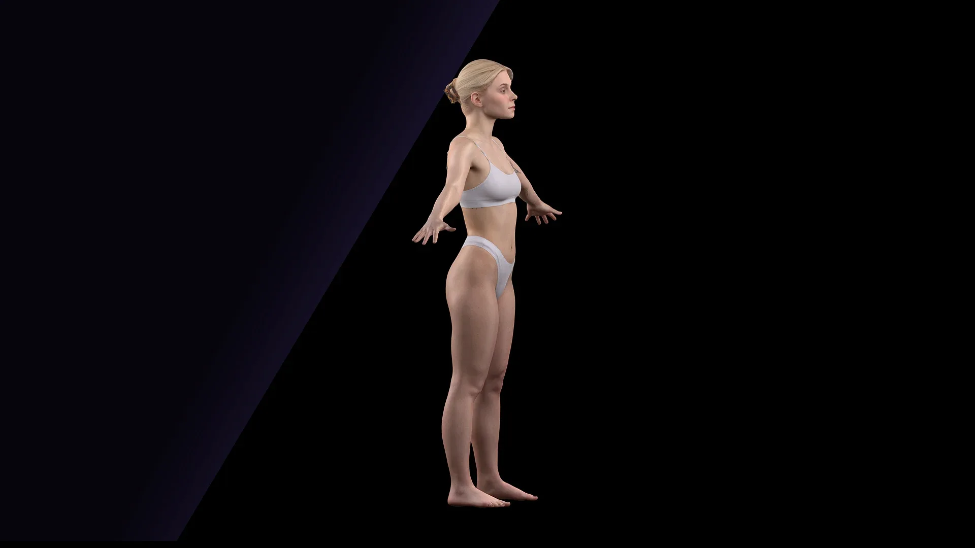 Cleaned A Pose Scan | 3D Model Unaisa Underwear