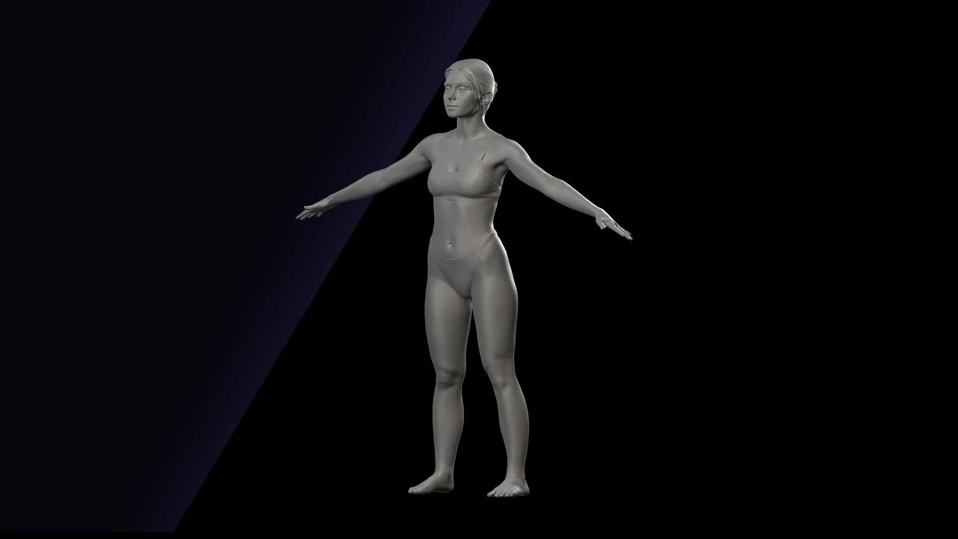 Cleaned A Pose Scan | 3D Model Unaisa Underwear