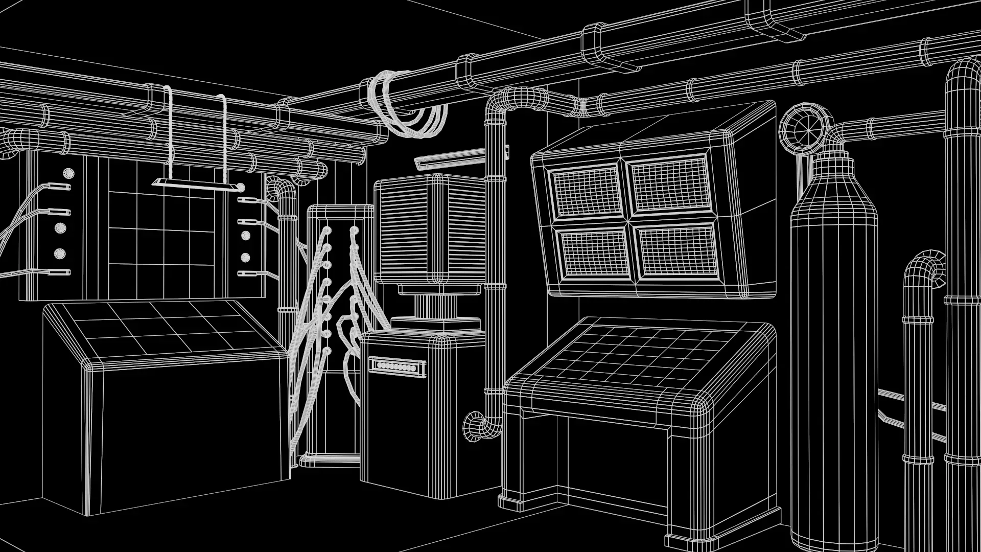 Tutorial | Retro Spaceship Interior - The Full Process