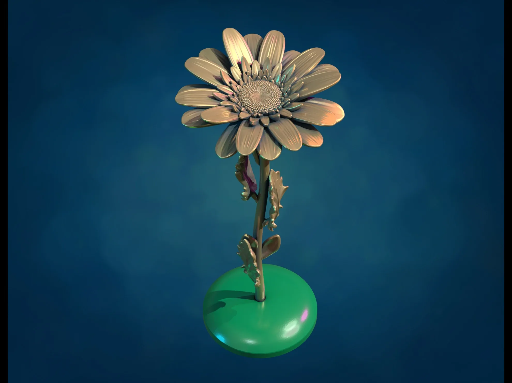 Daisy flower sculpture