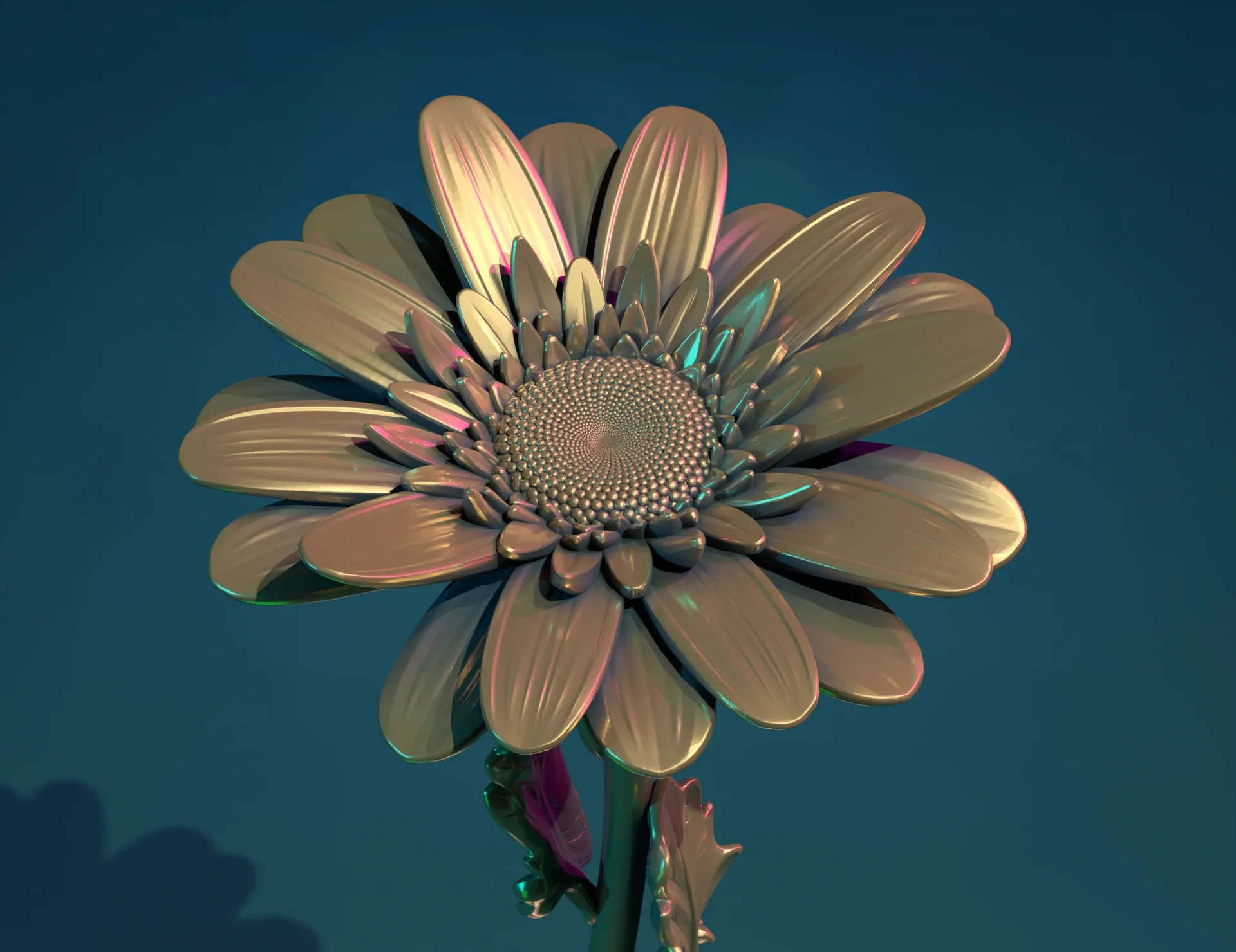 Daisy flower sculpture