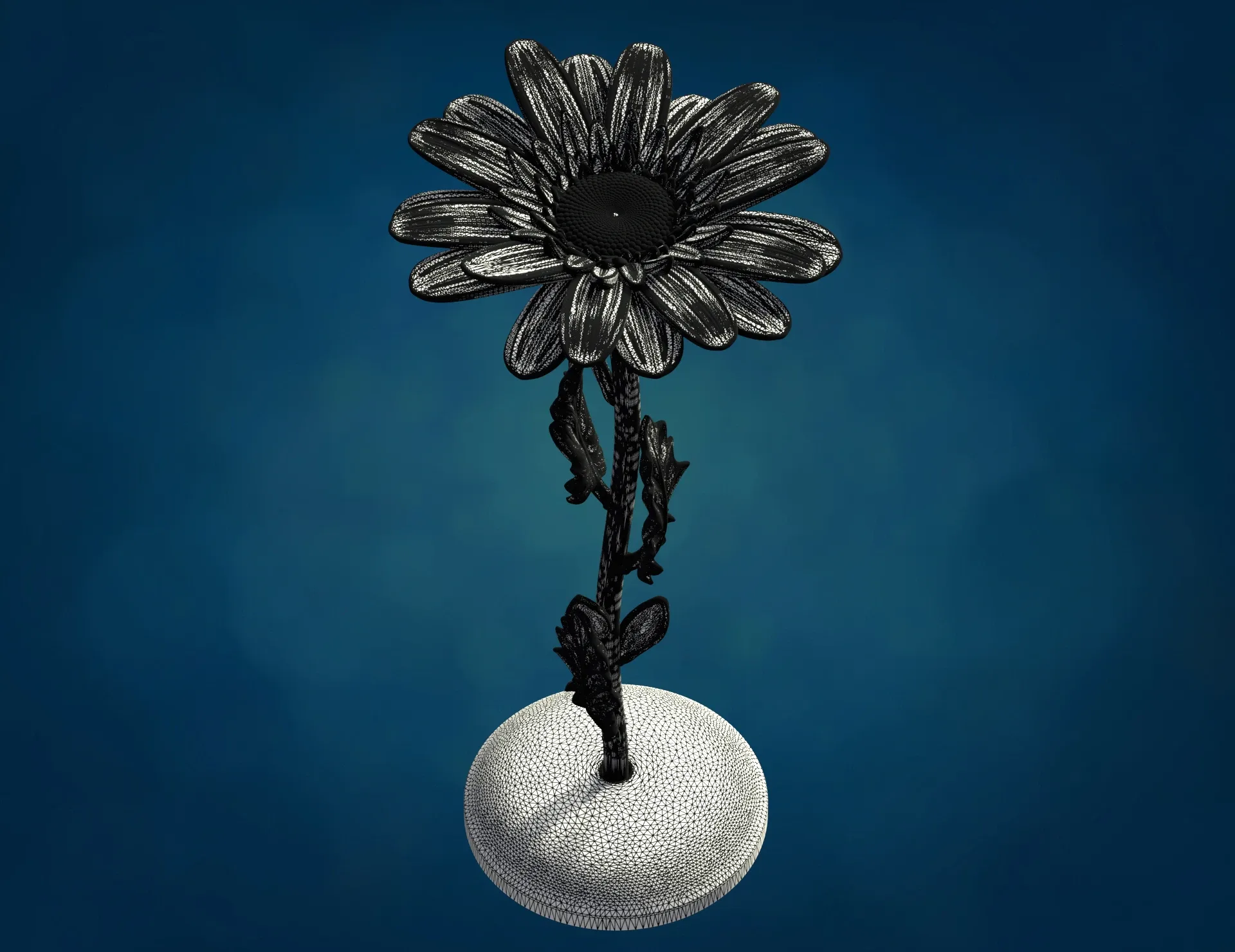 Daisy flower sculpture