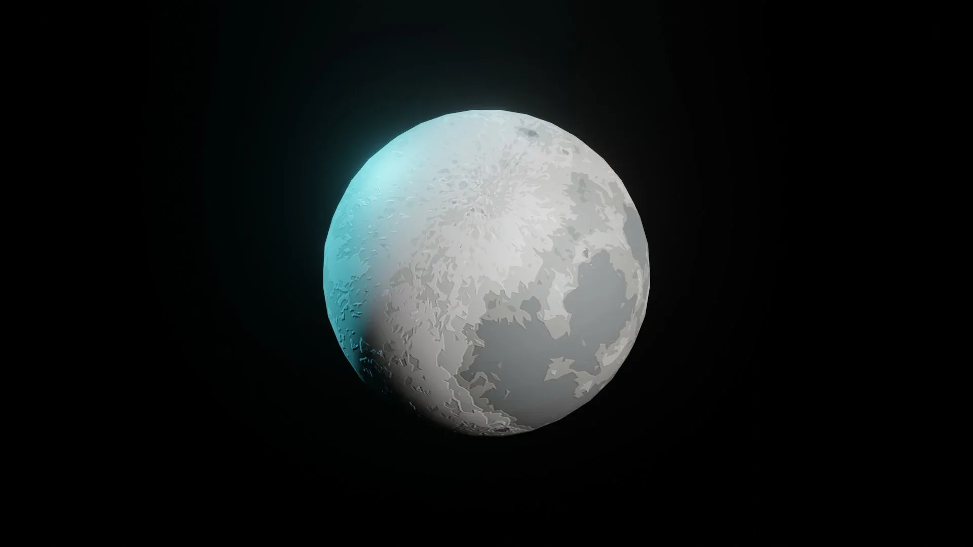 Stylized Moon 3D Model 2k/4k/8k Textures