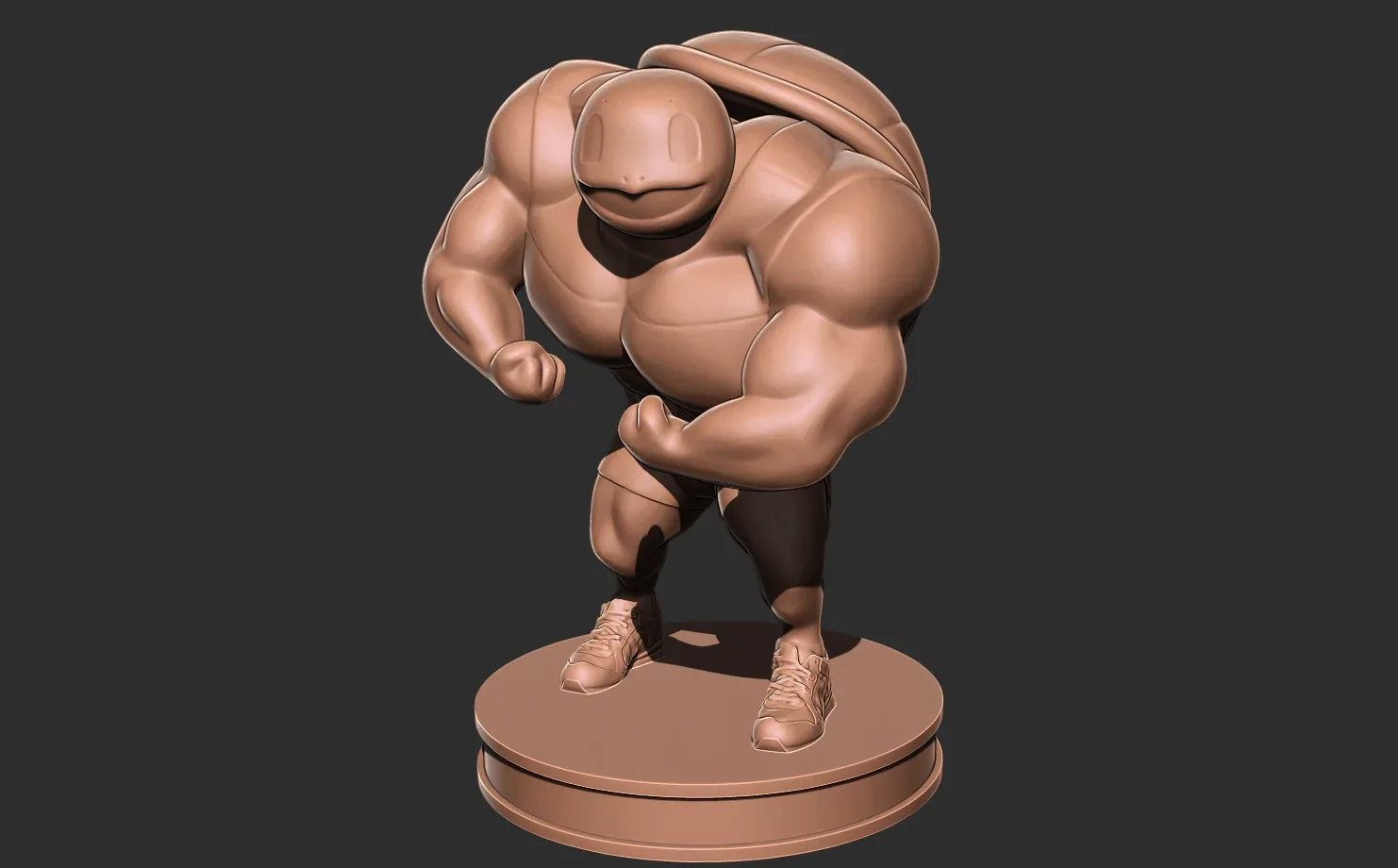 Squirtle bodybuilder - Pokemon 3D print model