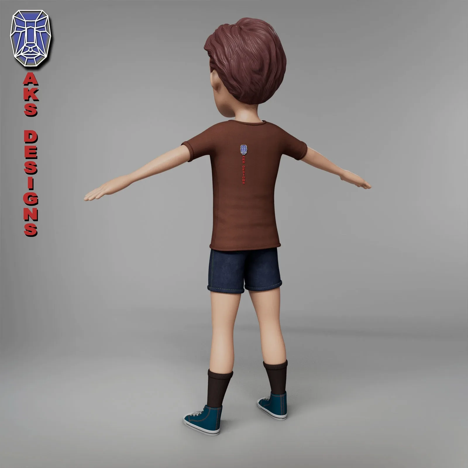 Cartoon stylized character boy kid 4