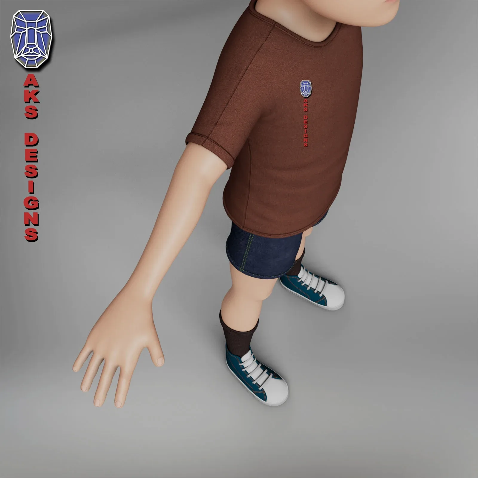 Cartoon stylized character boy kid 4