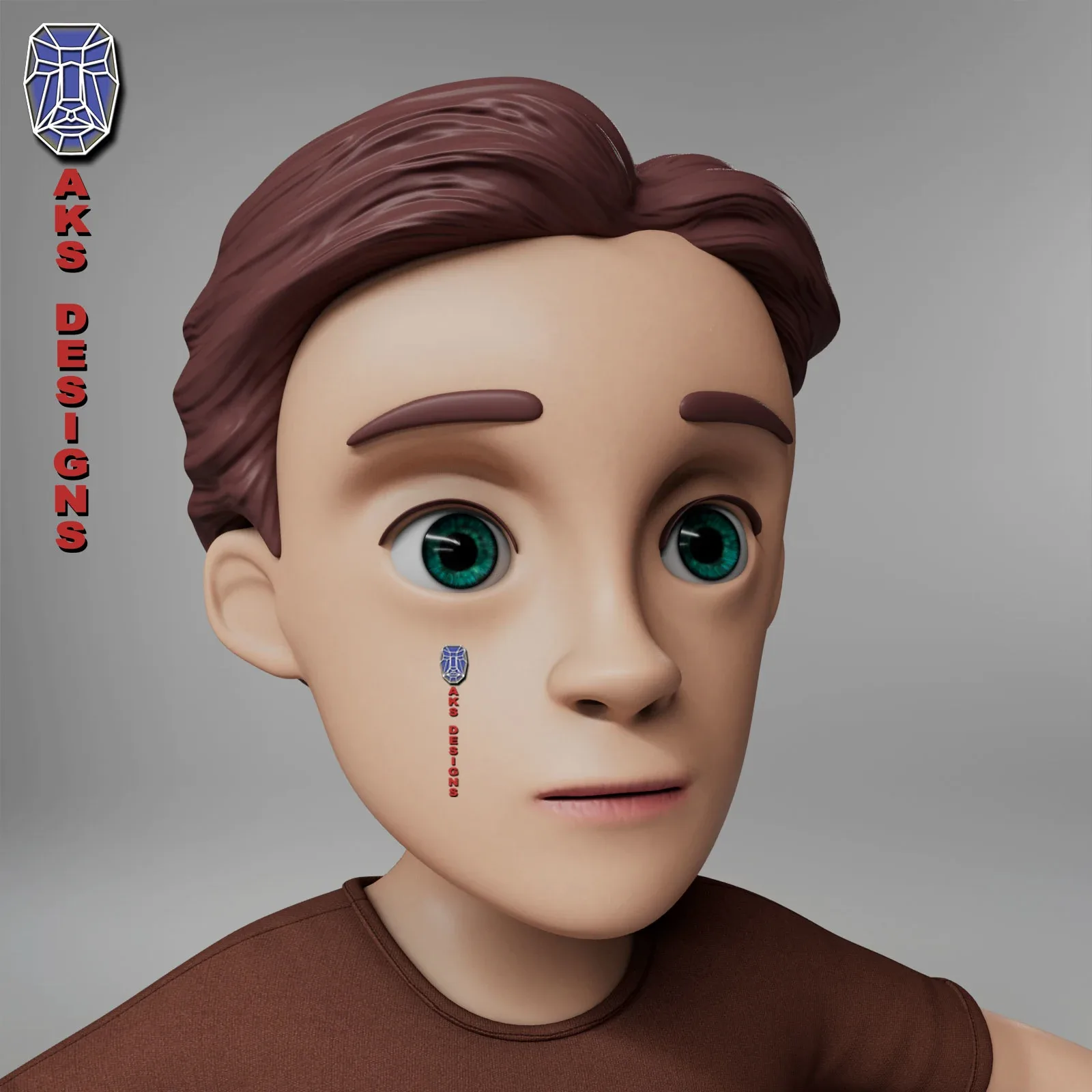 Cartoon stylized character boy kid 4