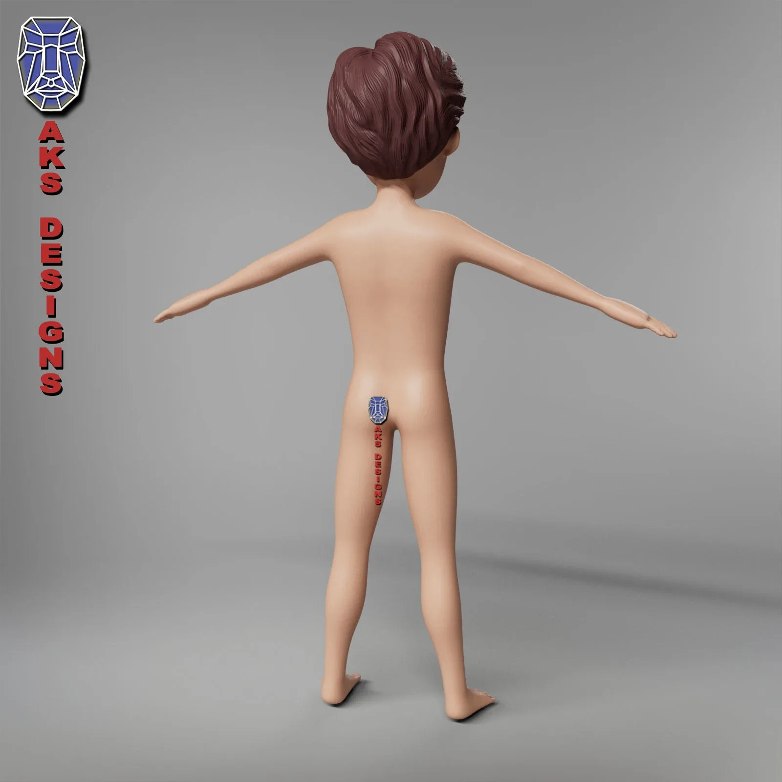 Cartoon boy body v6