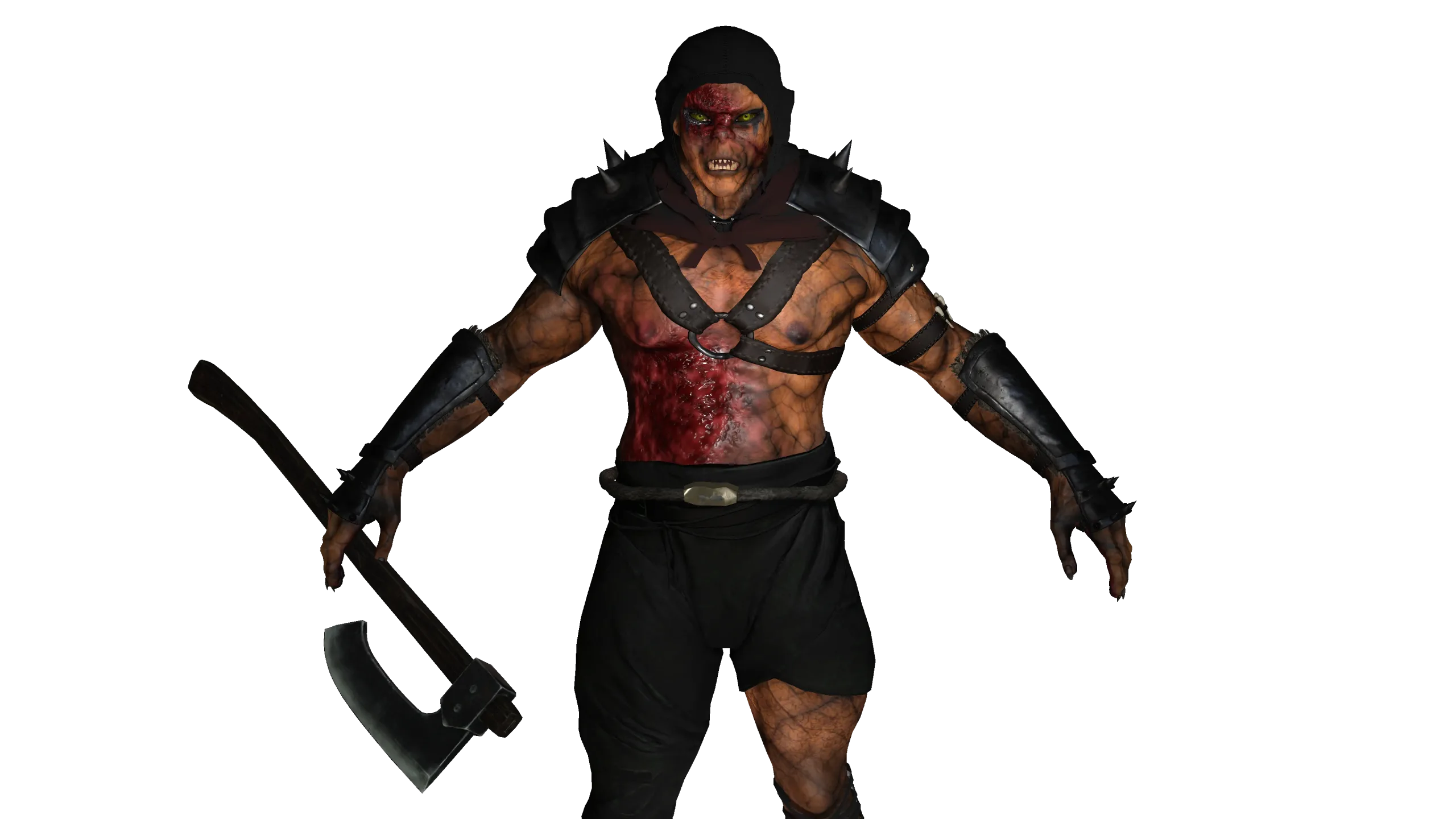 AAA 3D MODEL MONSTER CREATURE CHARACTER - THE WOUNDED MONSTER 02