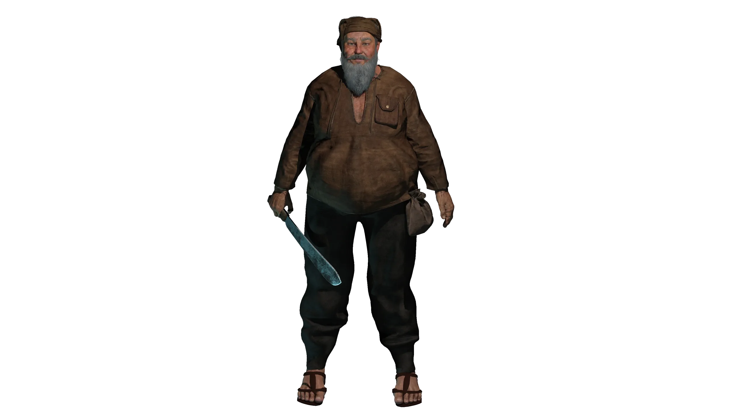 AAA 3D REALISTIC CHARACTER - FANTASY MEDIEVAL OLD MAN BUTCHER