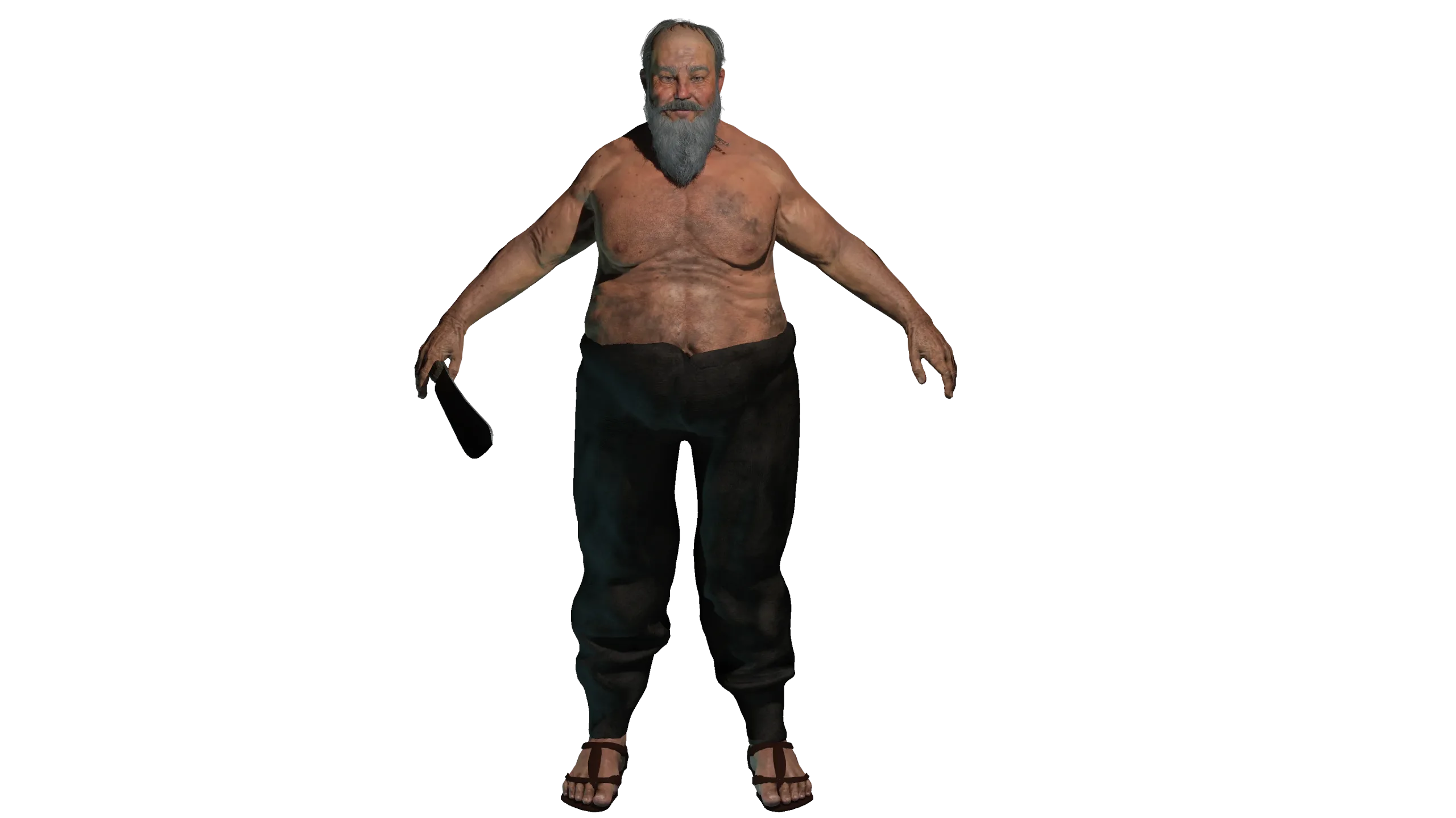 AAA 3D REALISTIC CHARACTER - FANTASY MEDIEVAL OLD MAN BUTCHER