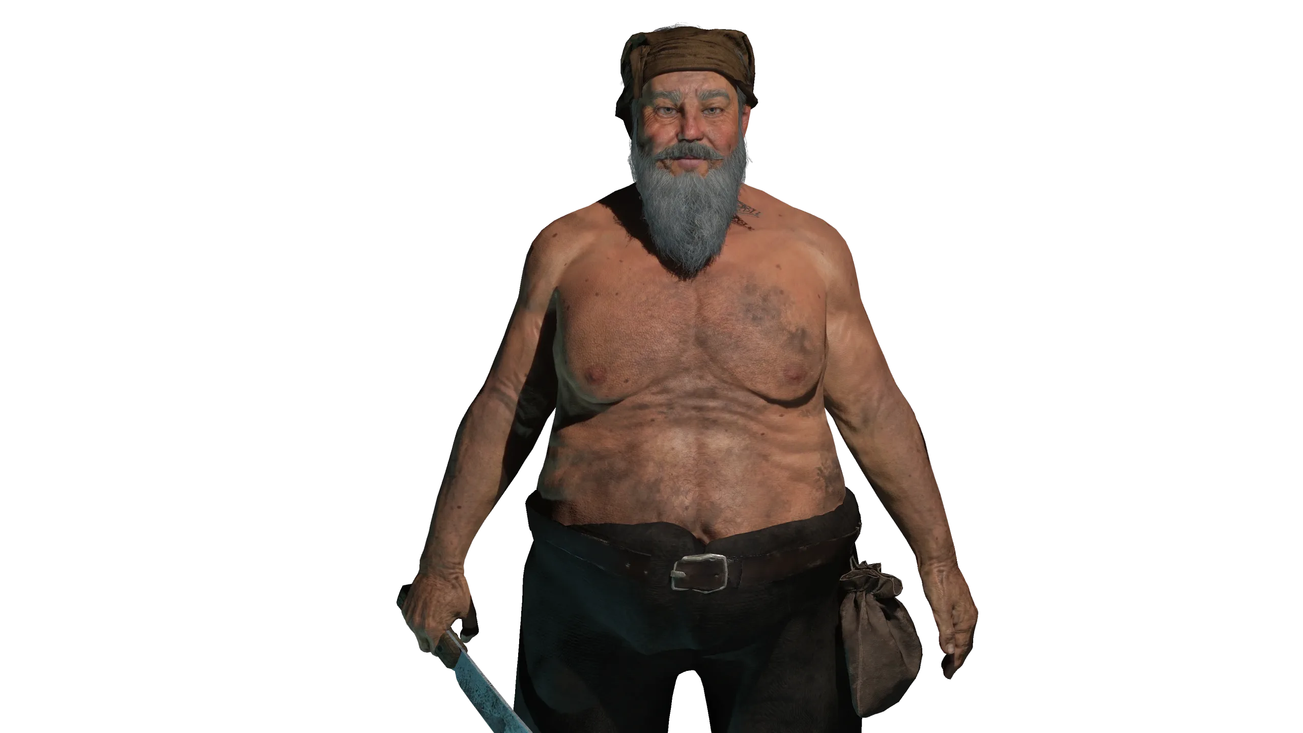 AAA 3D REALISTIC CHARACTER - FANTASY MEDIEVAL OLD MAN BUTCHER