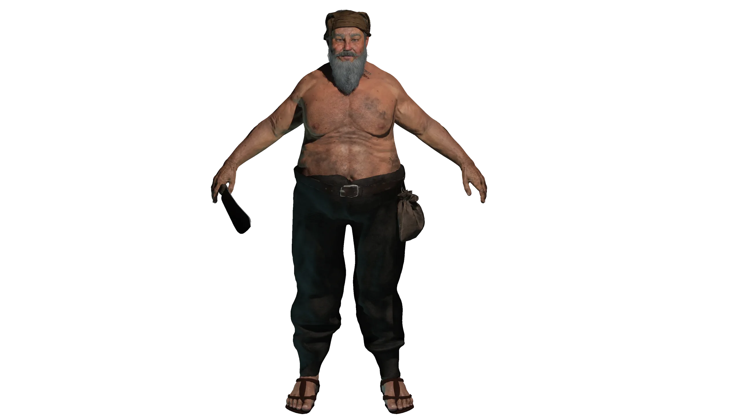 AAA 3D REALISTIC CHARACTER - FANTASY MEDIEVAL OLD MAN BUTCHER