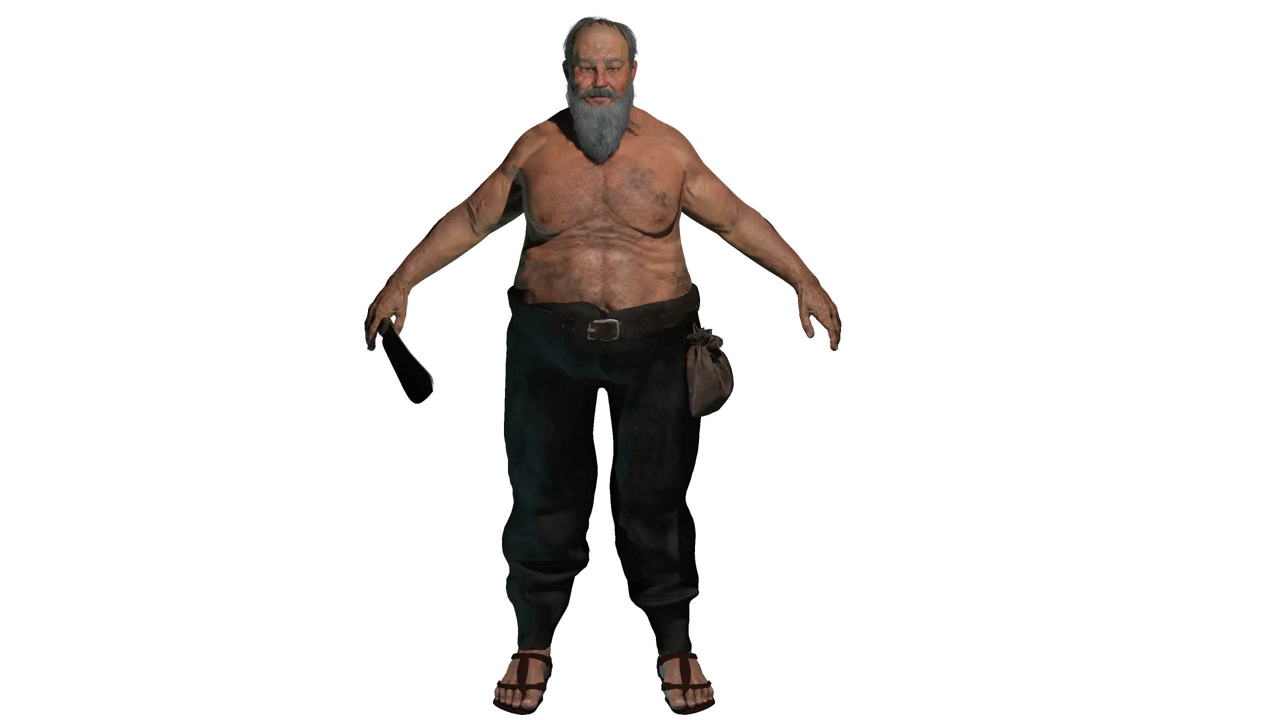 AAA 3D REALISTIC CHARACTER - FANTASY MEDIEVAL OLD MAN BUTCHER