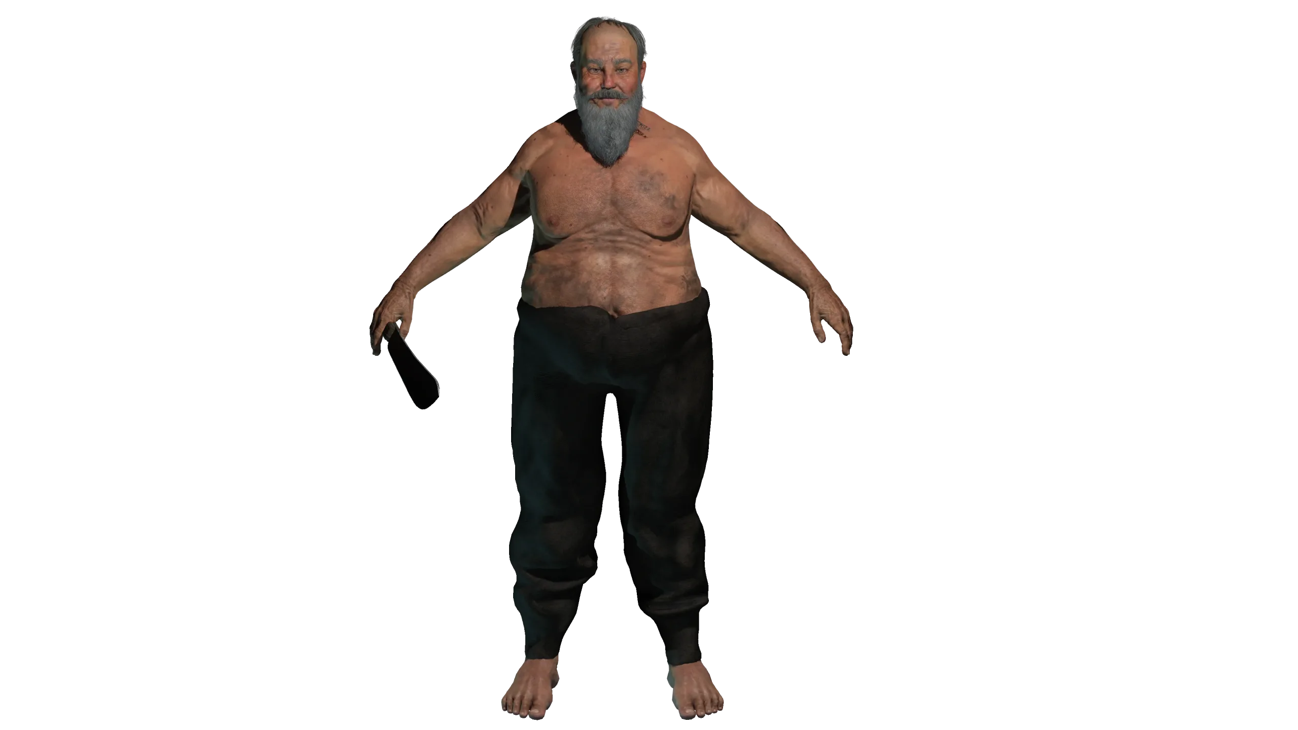 AAA 3D REALISTIC CHARACTER - FANTASY MEDIEVAL OLD MAN BUTCHER