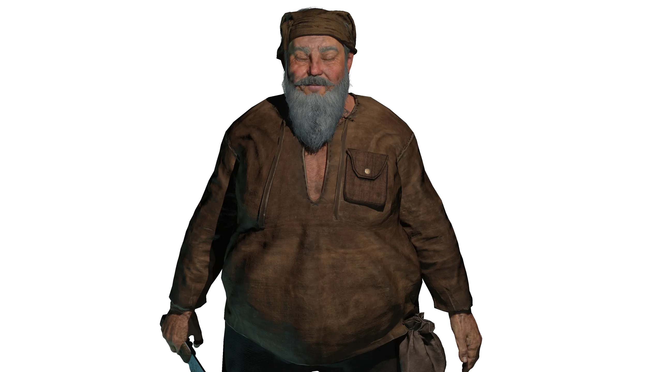 AAA 3D REALISTIC CHARACTER - FANTASY MEDIEVAL OLD MAN BUTCHER